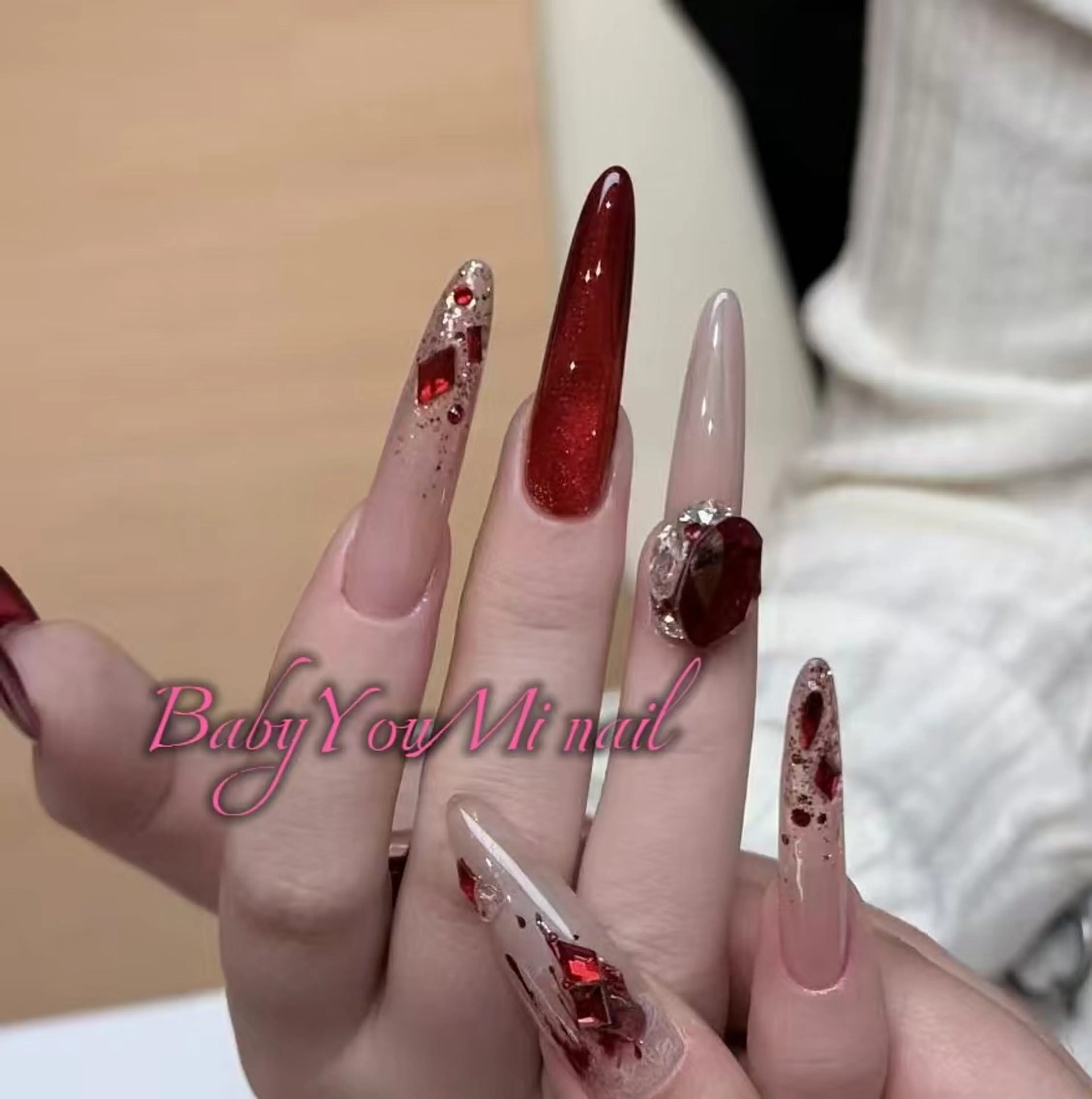 ネイル オーロラネイル フラワーネイル フットネイル フレンチネイル ジェルネイル ハンドネイル BabyYouMi ねねのネイルデザイン