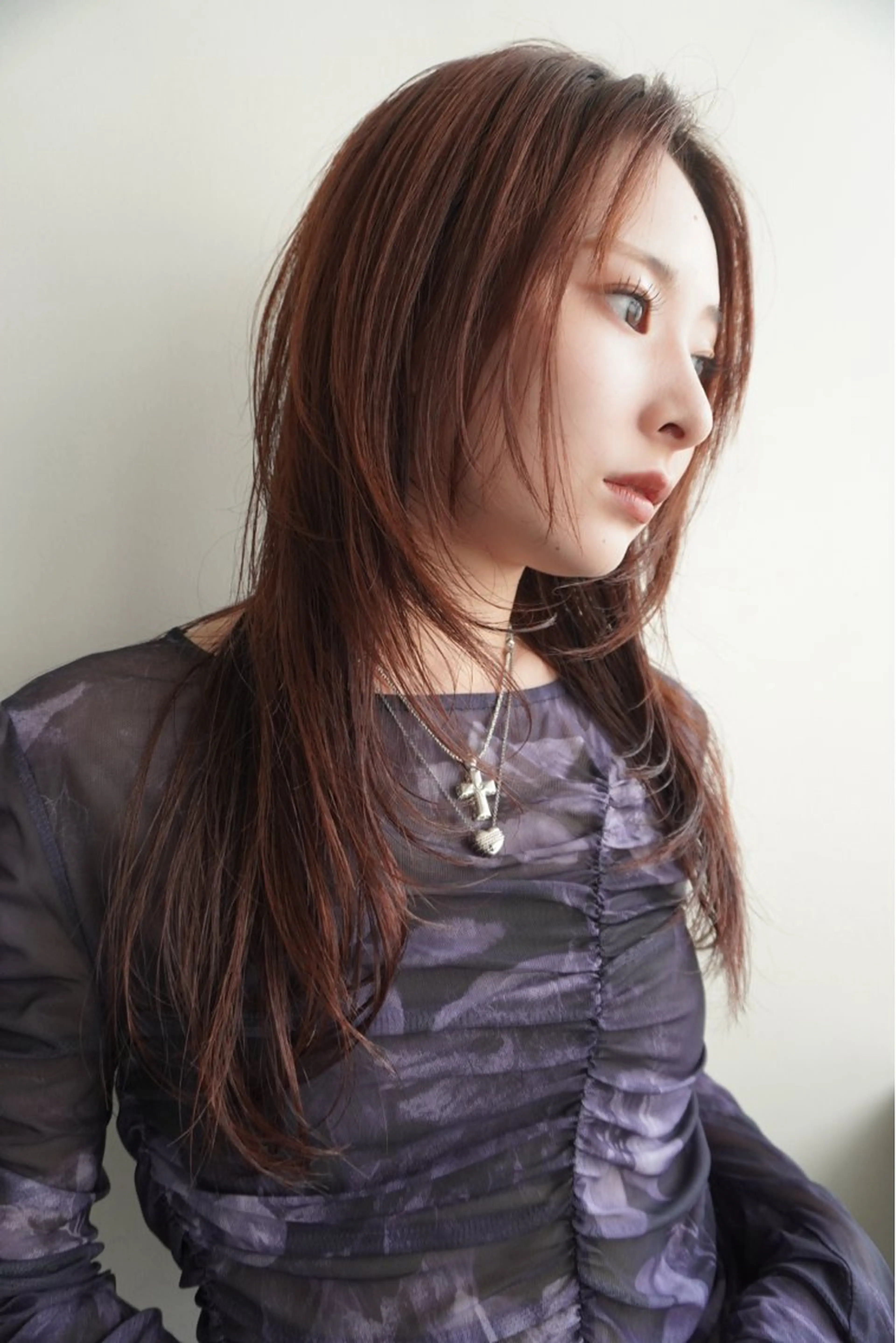 ミディアム カラー レイヤーカット カット ヘアカラー トリートメント レイヤー／似合わせ TAKUYAのヘアスタイル