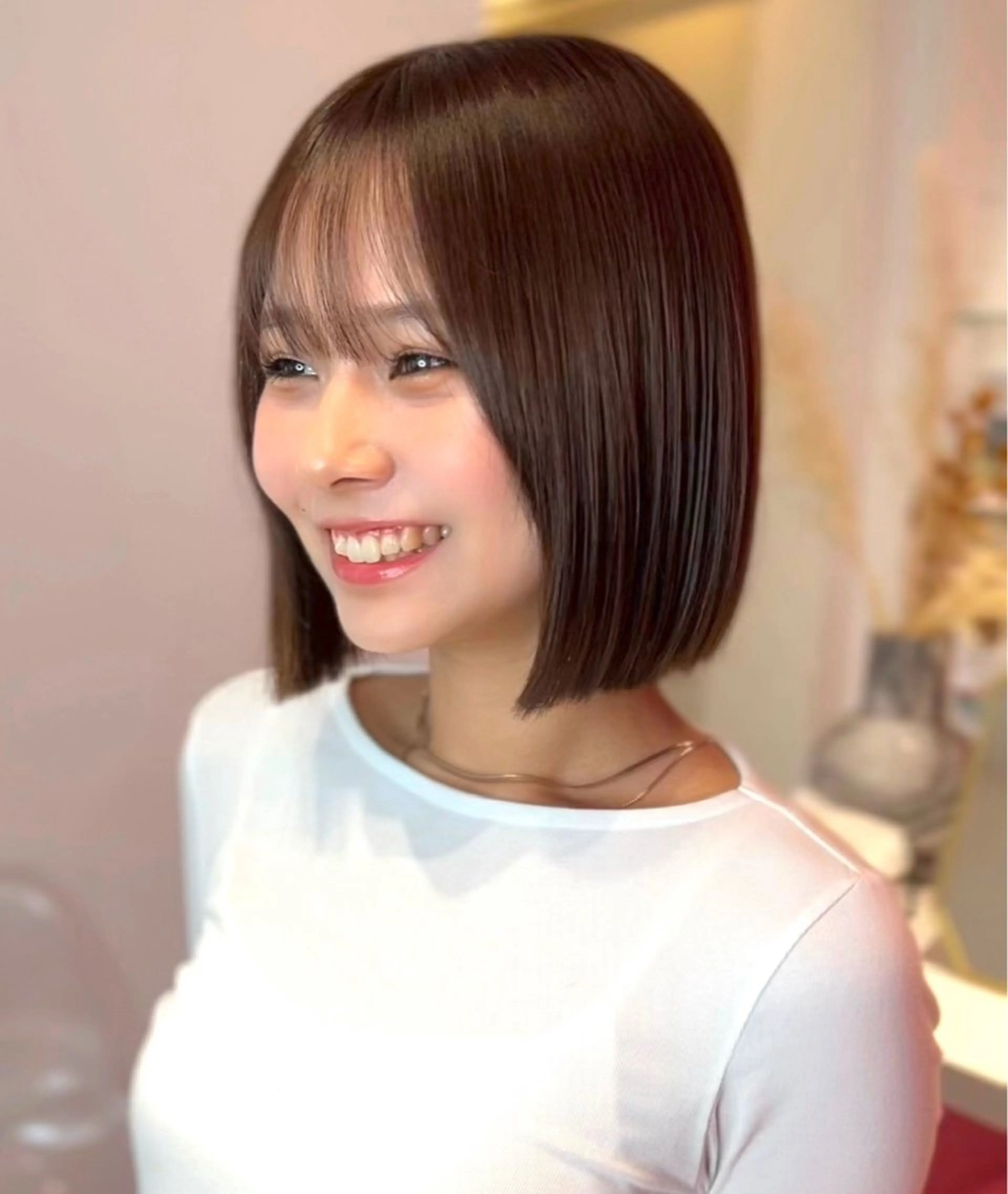 ショート 莉乃/縮毛矯正/髪質 改善/艶カラーのヘアスタイル