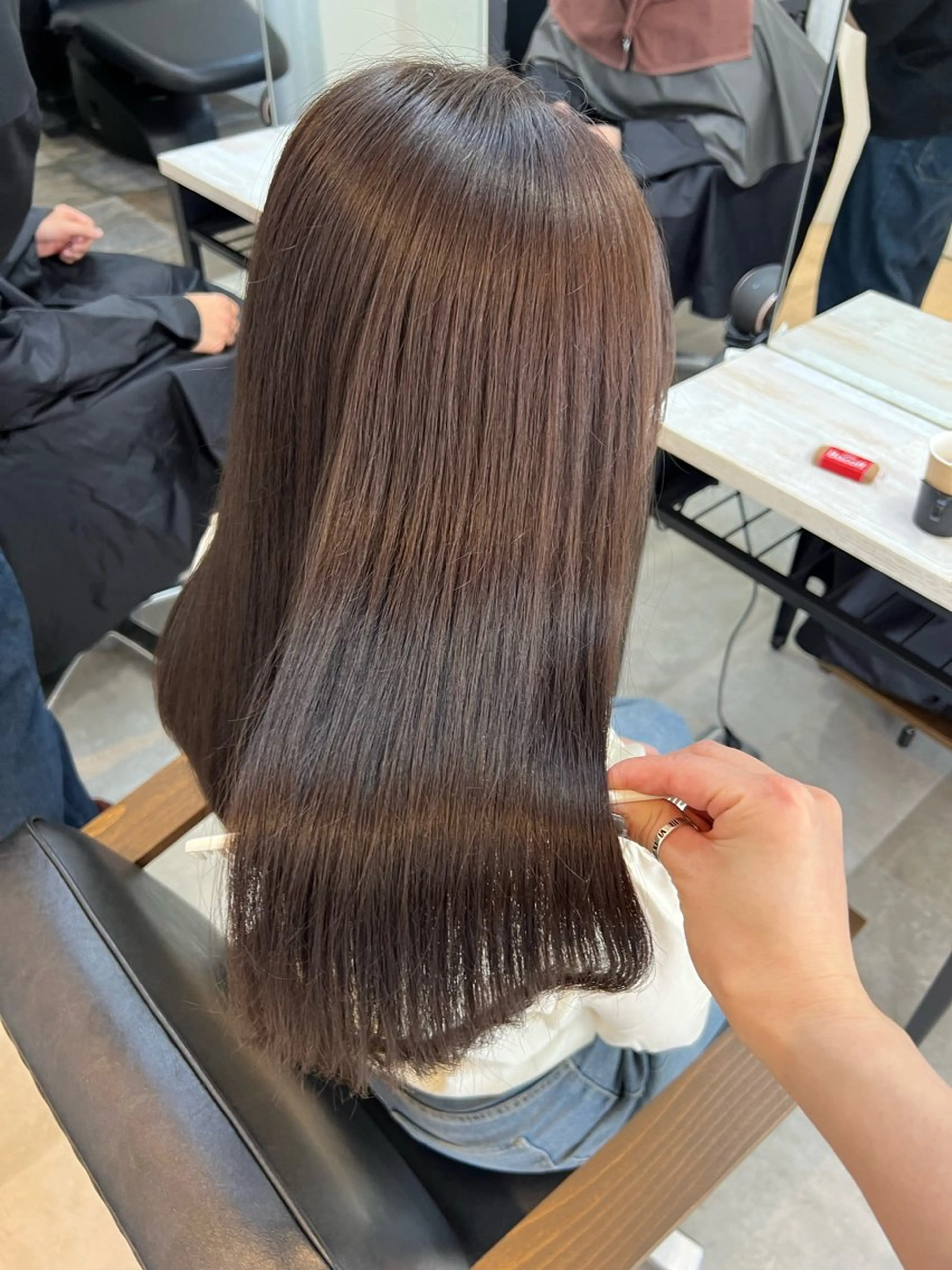 セミロング カラー カット パーマ 🥀韓国ヘア🥀 宮津真菜のヘアスタイル