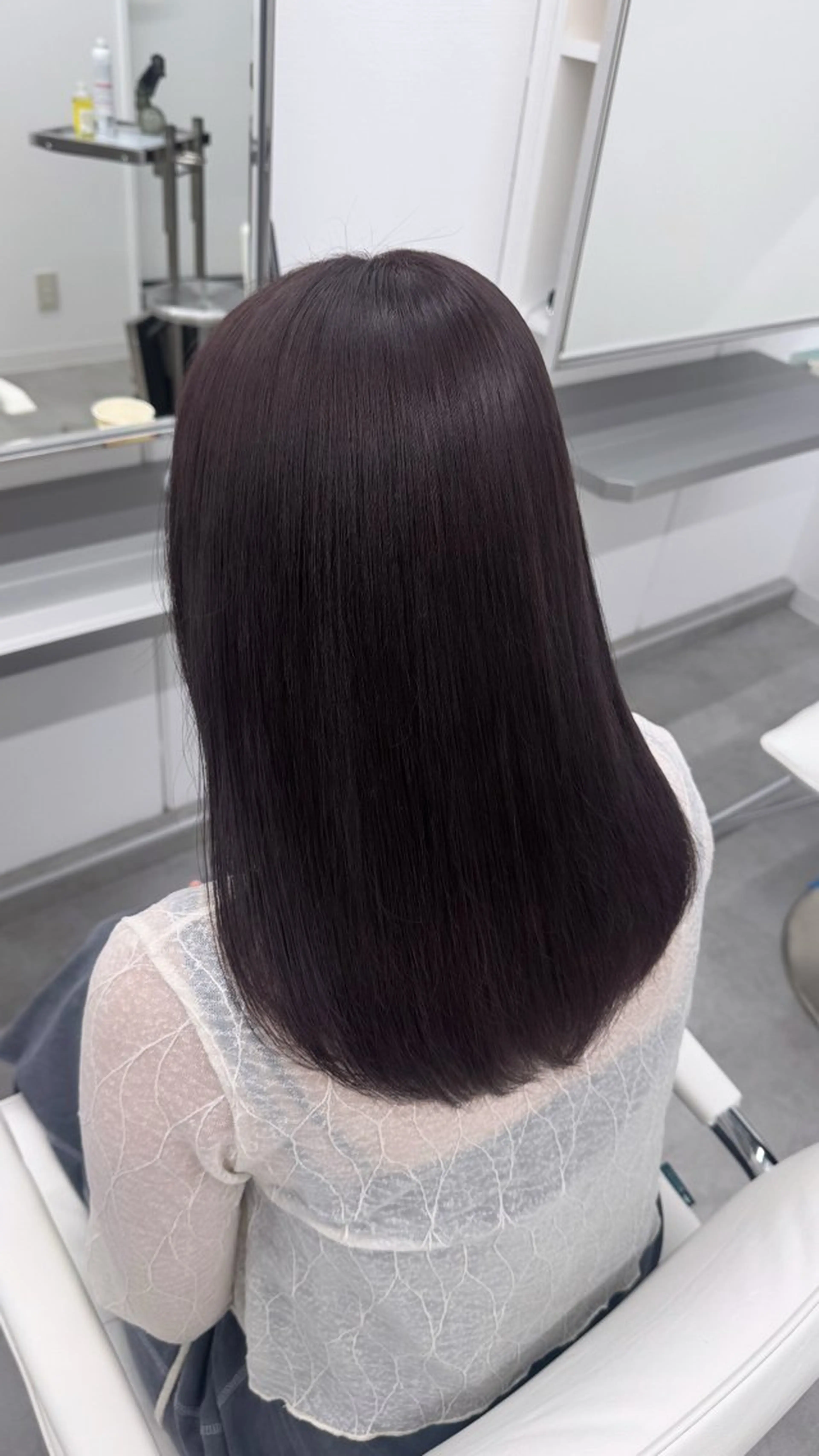 セミロング カラー カット ヘアカラー 🕯コバ/レイヤー/ 透明感/縮毛🕯のヘアスタイル