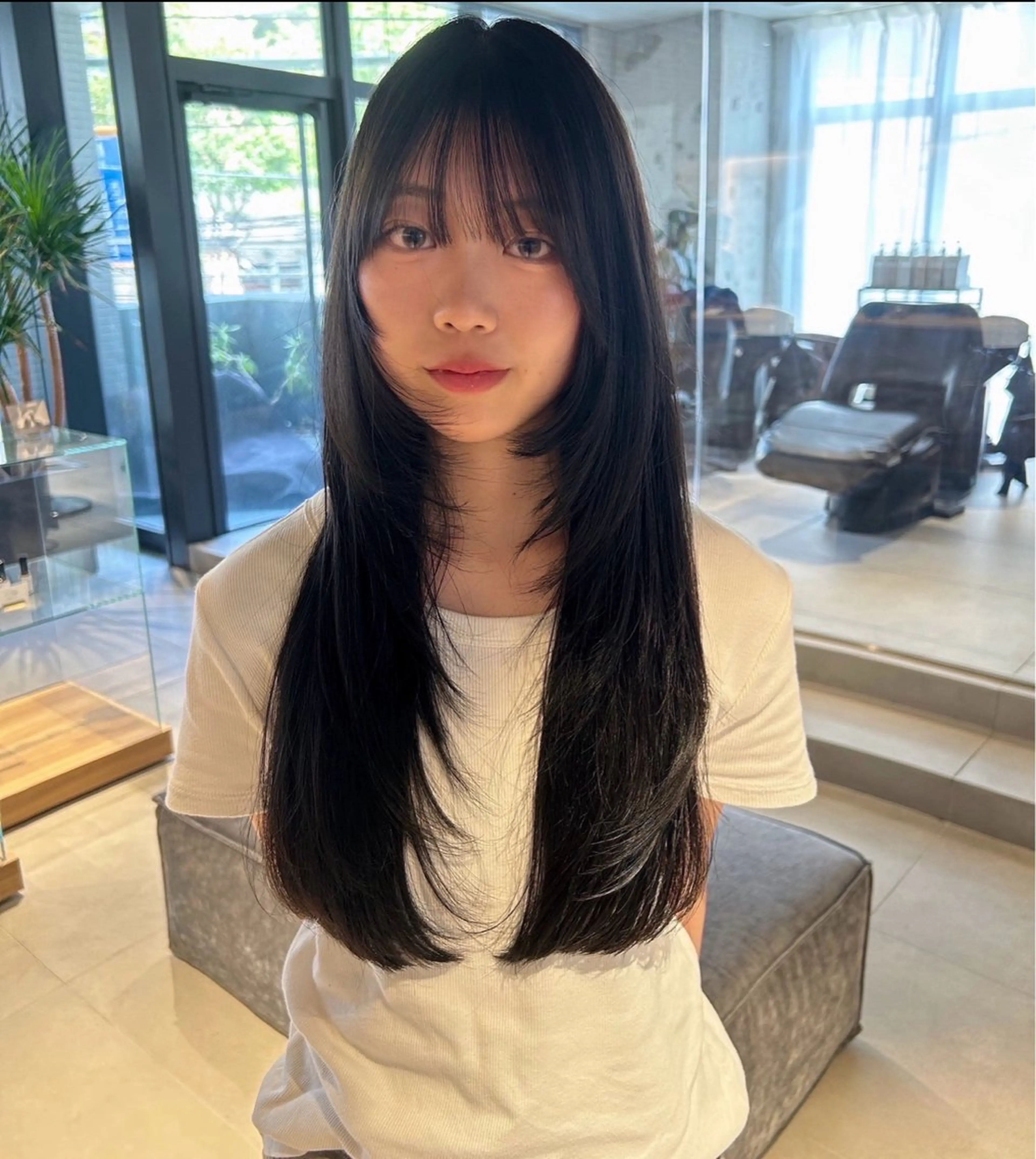 ロング ヘアカラー 中村 果乃のヘアスタイル