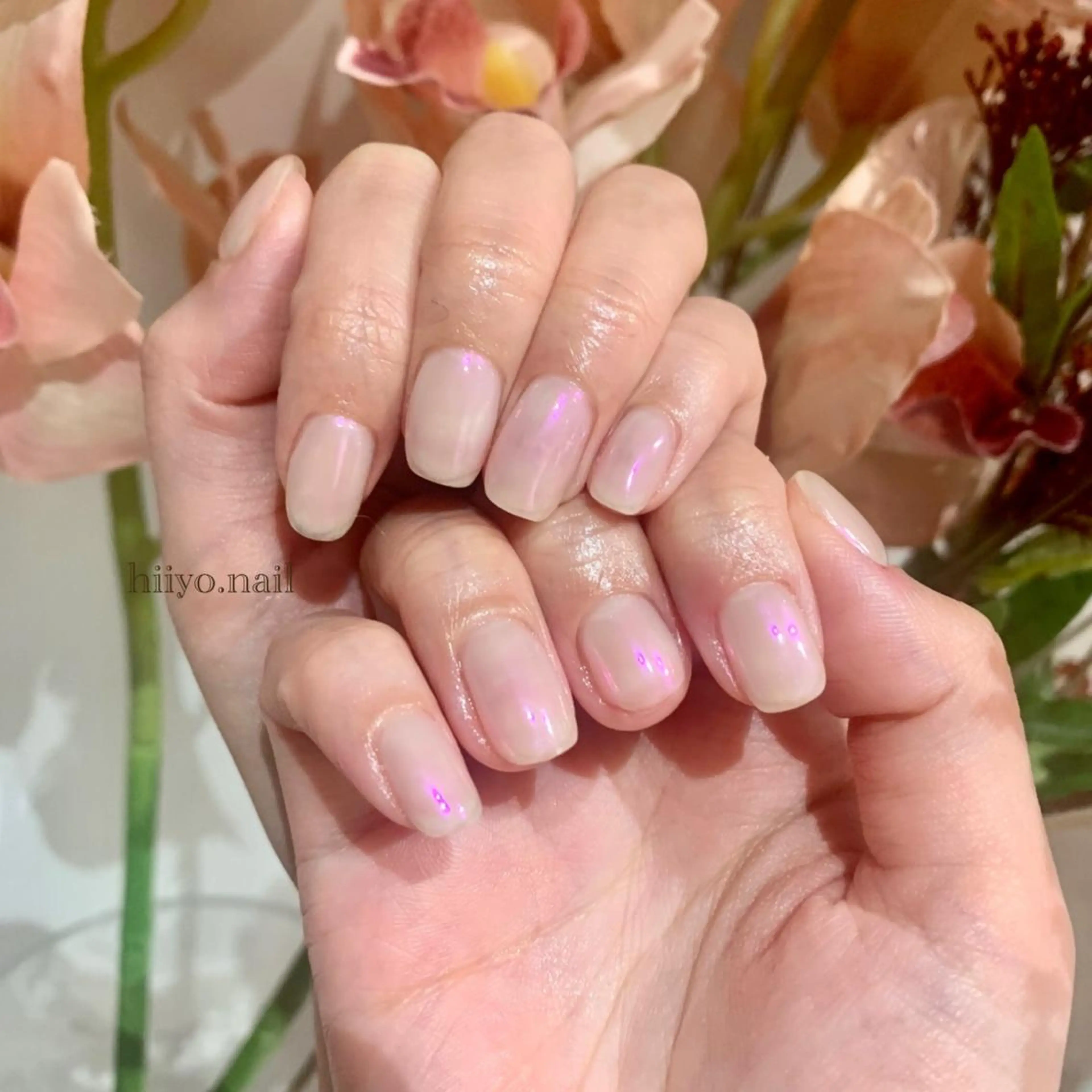 ネイル オーロラネイル クリアネイル シンプルネイル ハンドネイル hiyo🫧ネイル /渋谷💍🎀のネイルデザイン