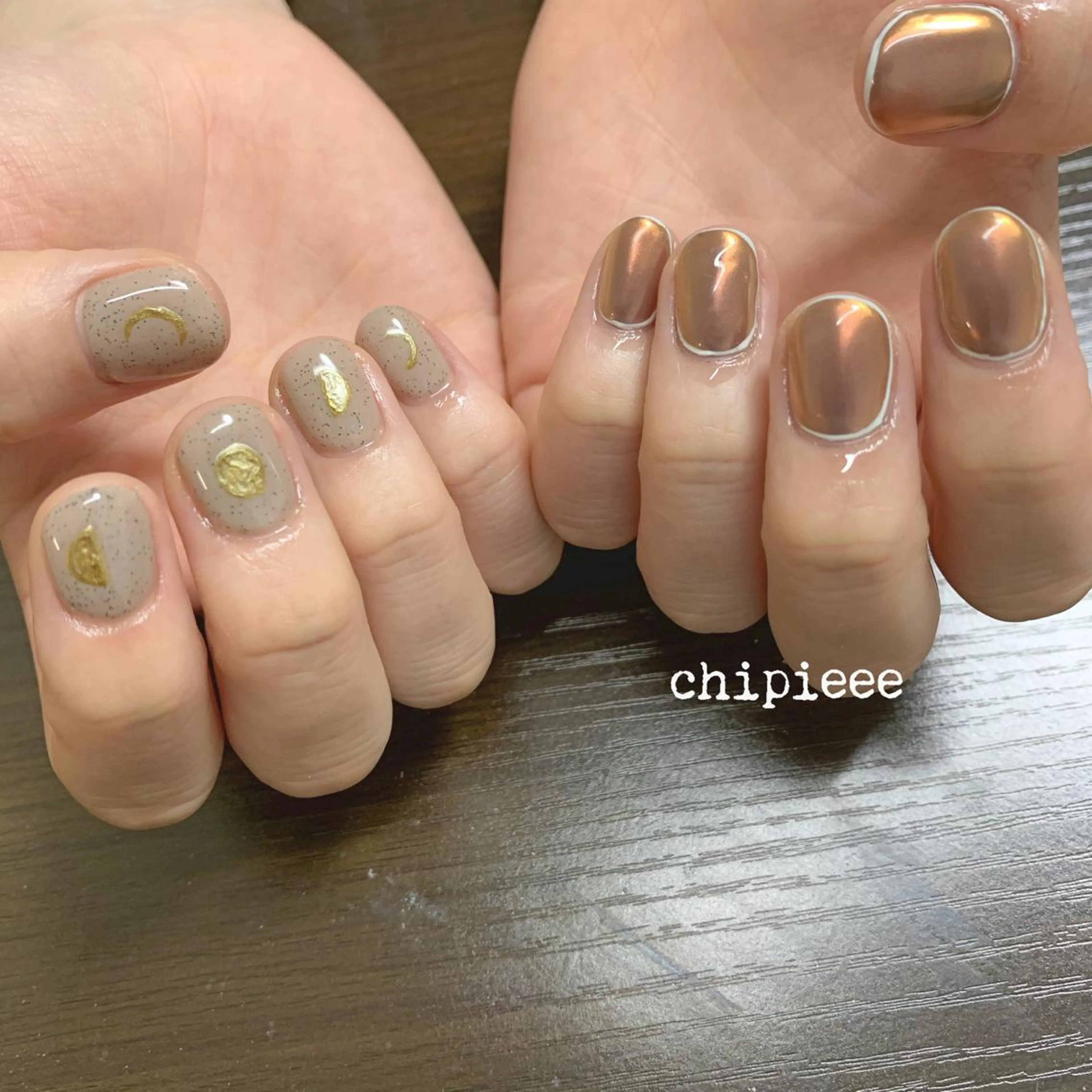 ネイル ジェルネイル ミラーネイル charme所属・. SHIORIのネイルデザイン