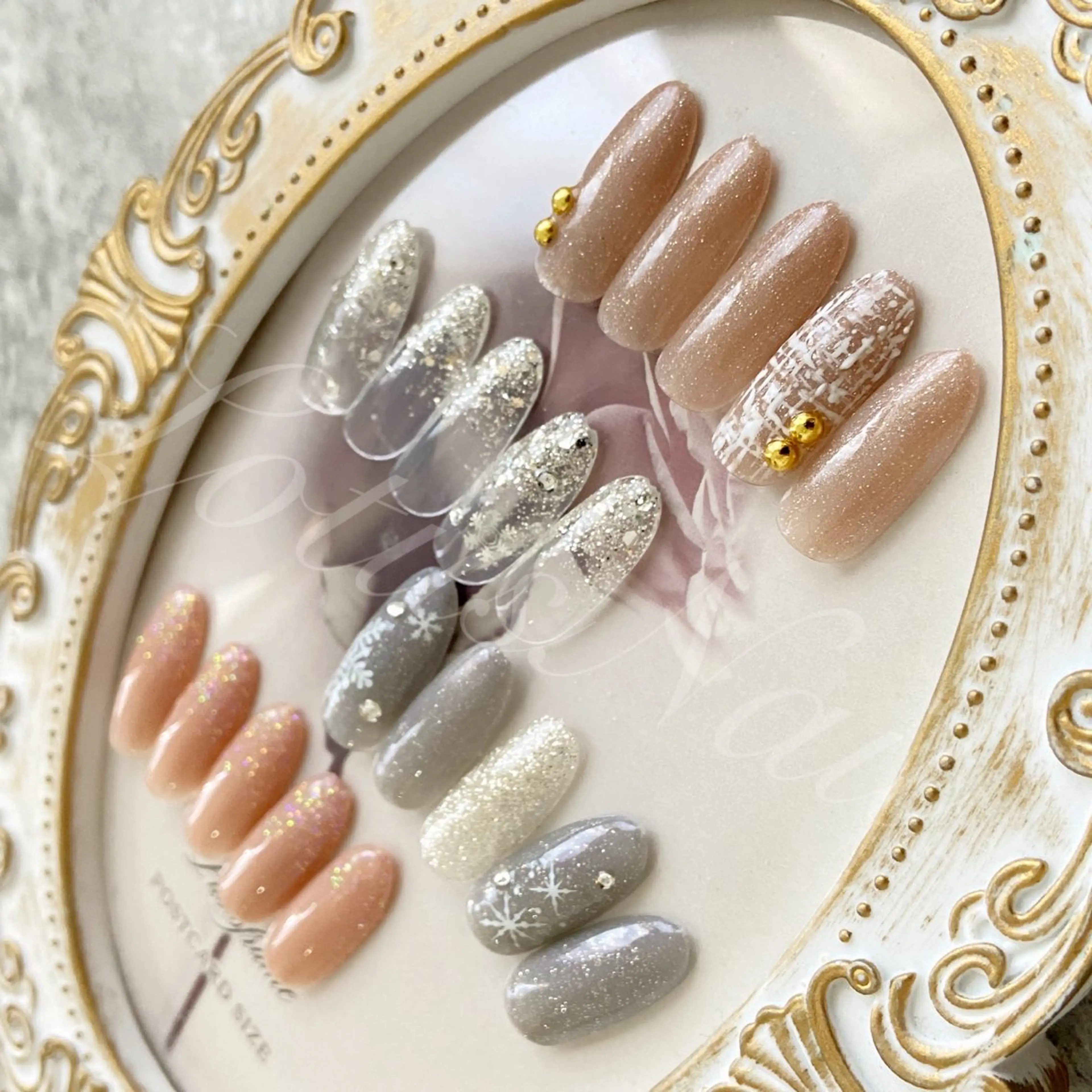 ネイル 冬ネイル Lotus Nailのネイルデザイン