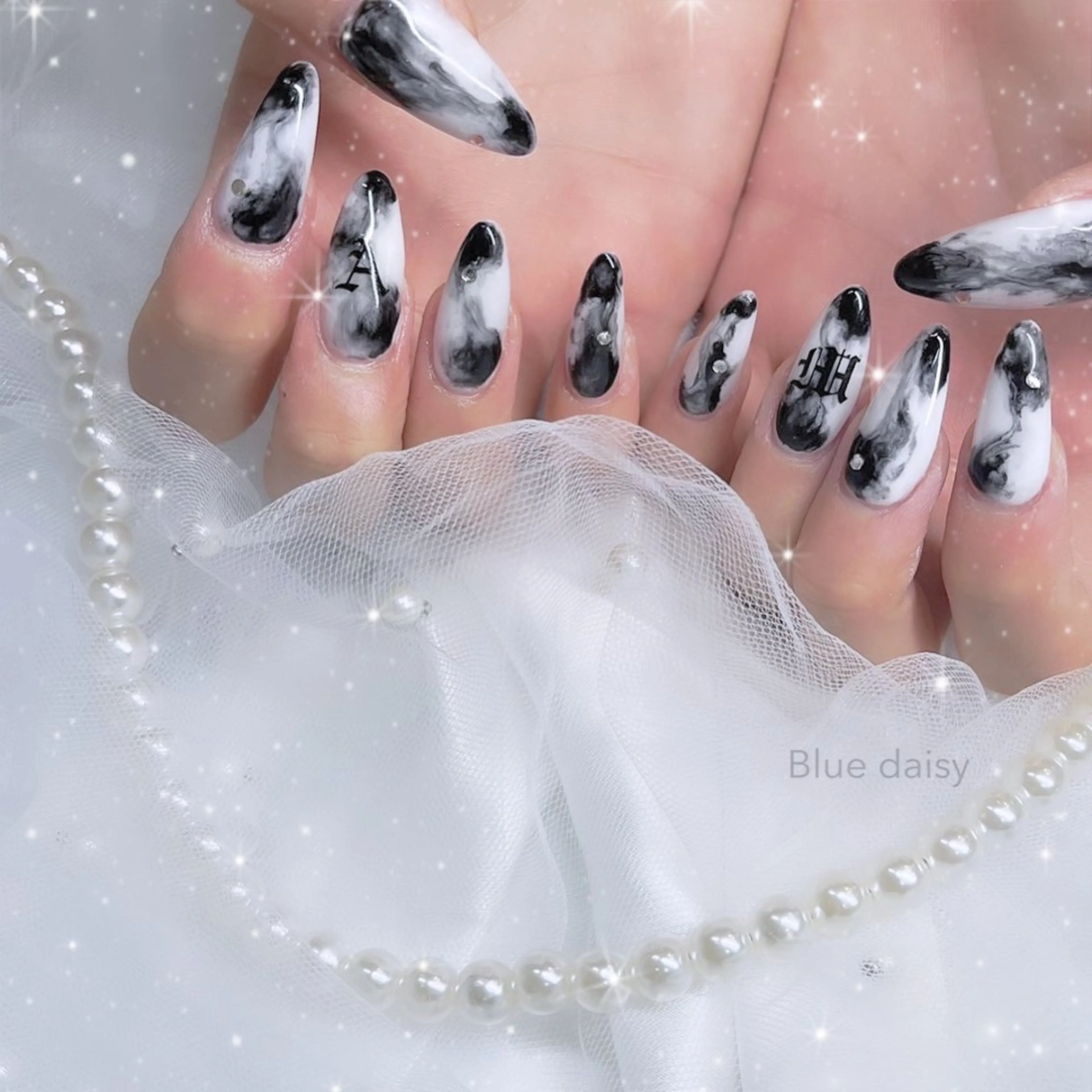 ネイル 大理石ネイル(マーブル) ハンドネイル Blue daisy所属・Blue daisy 栄本店のネイルデザイン