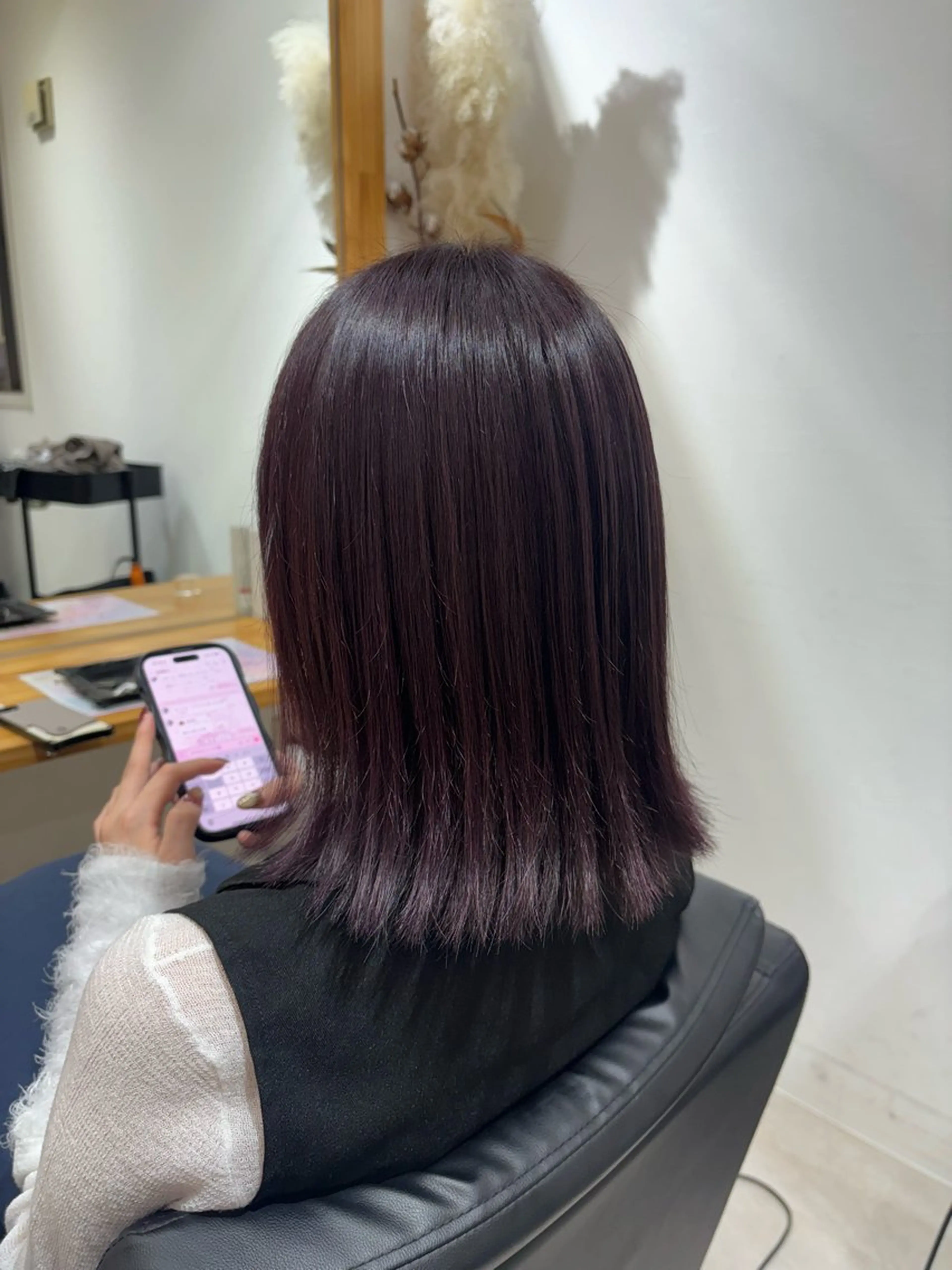 ミディアム カラー ラベンダーカラー ラベンダーピンク ピンクカラー 🍒透明感カラー NO.1/ララ🍒のヘアスタイル