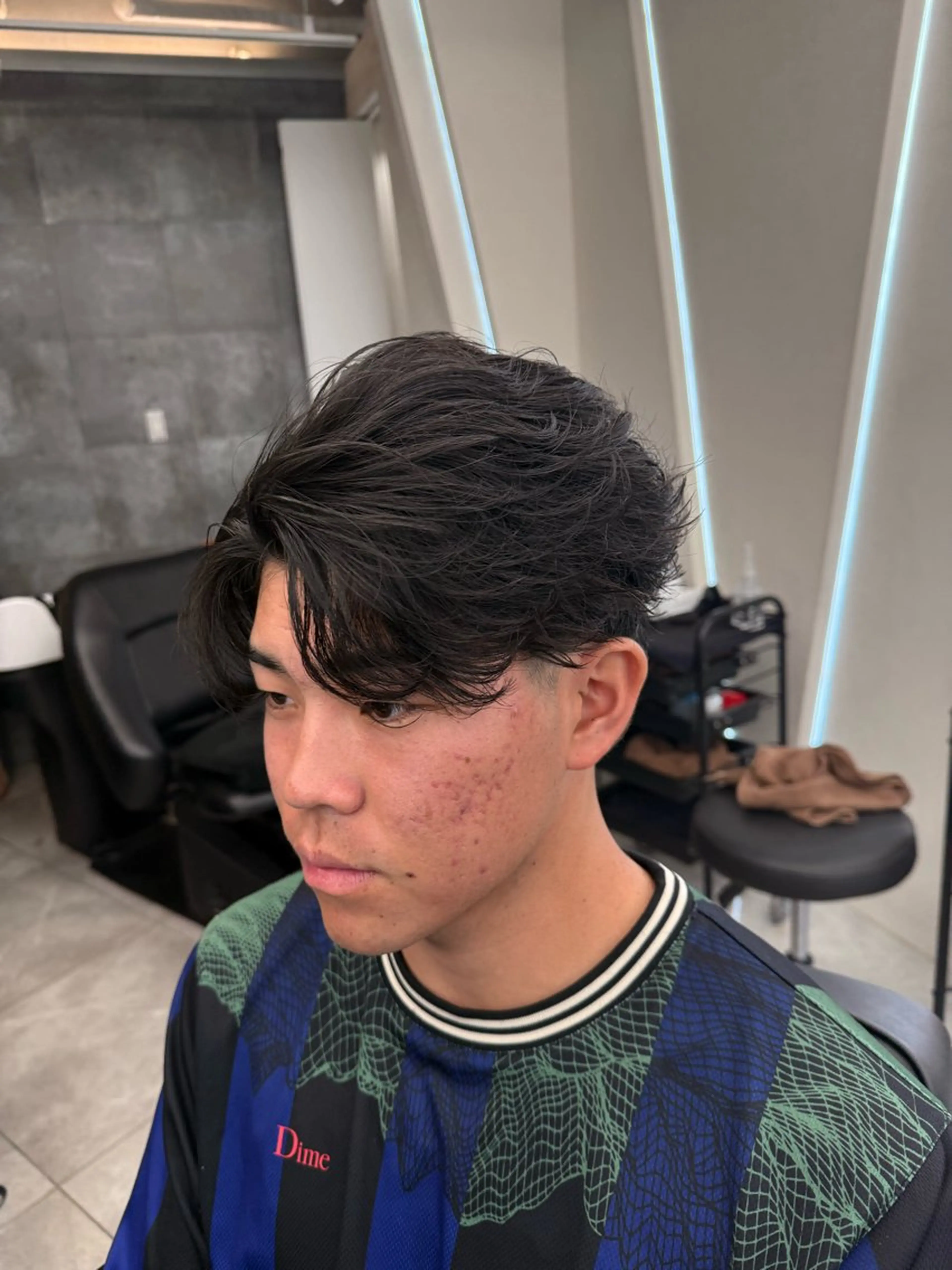 ミディアム パーマ メンズ カット パーマ メンズ特化美容師/ 四辻 凱斗のヘアスタイル