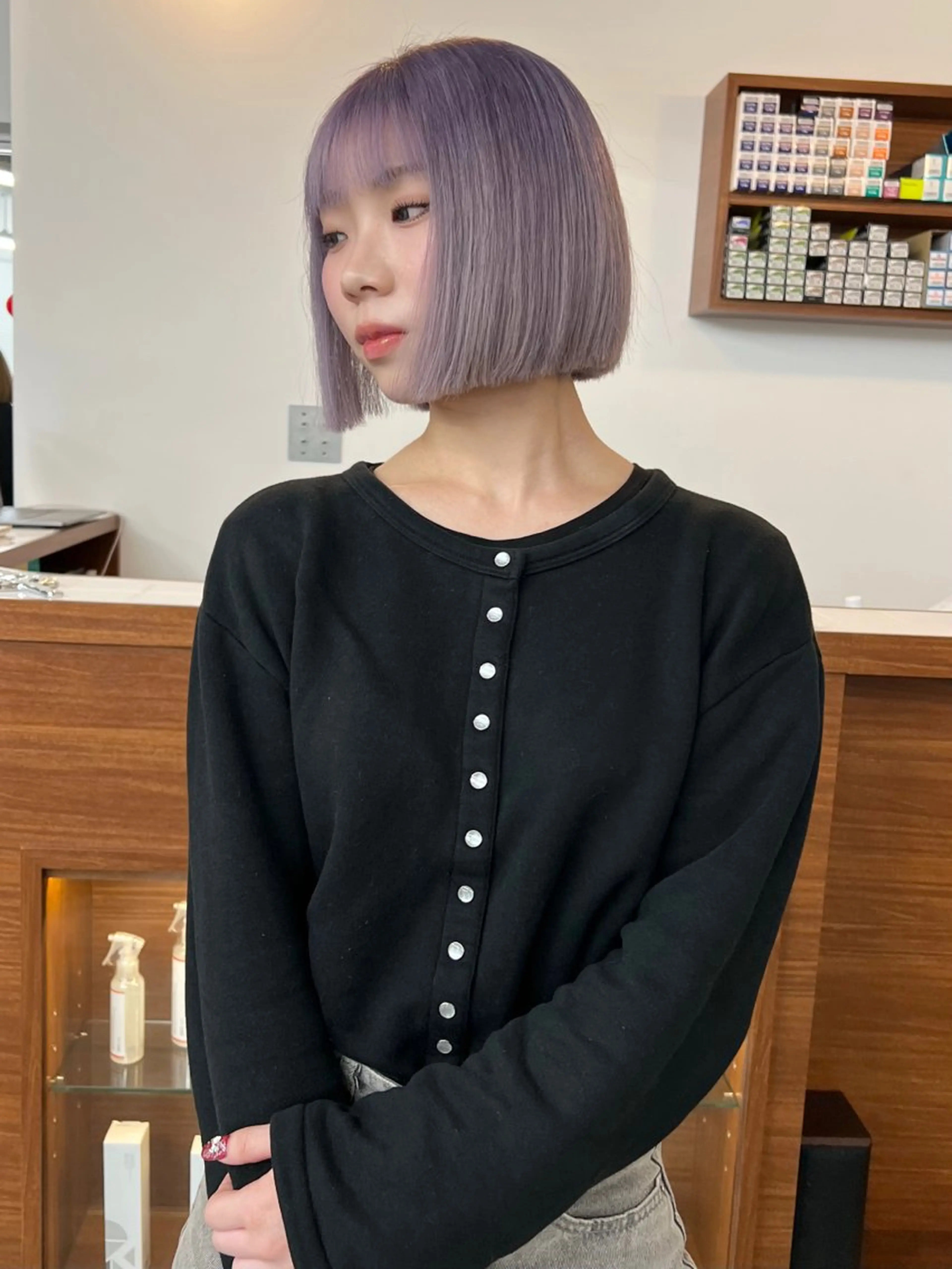 ミディアム いざわりお /梅田/ブリーチのヘアスタイル