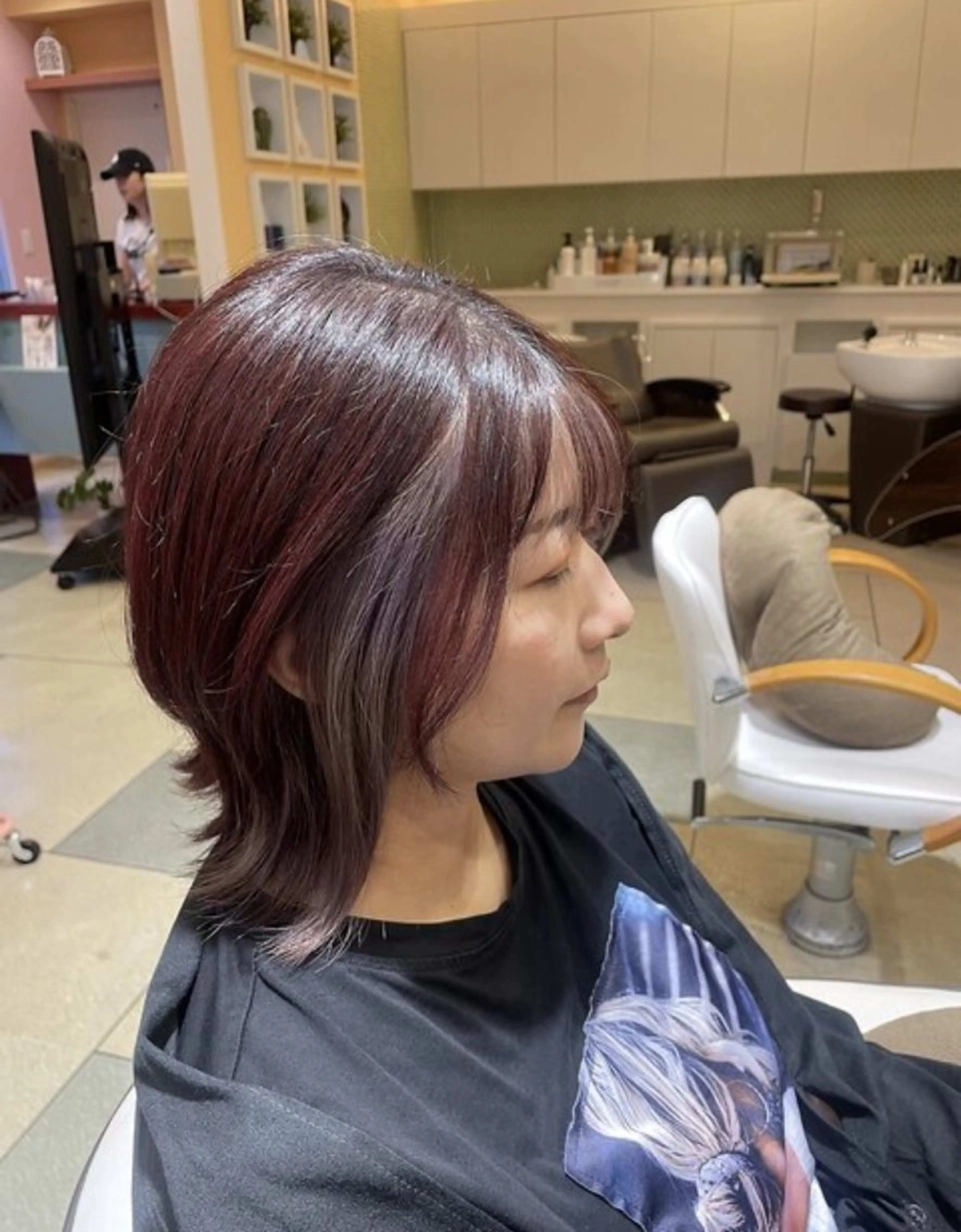 ミディアム カラー 透明感カラー/ くびれヘア/ユウユのヘアスタイル