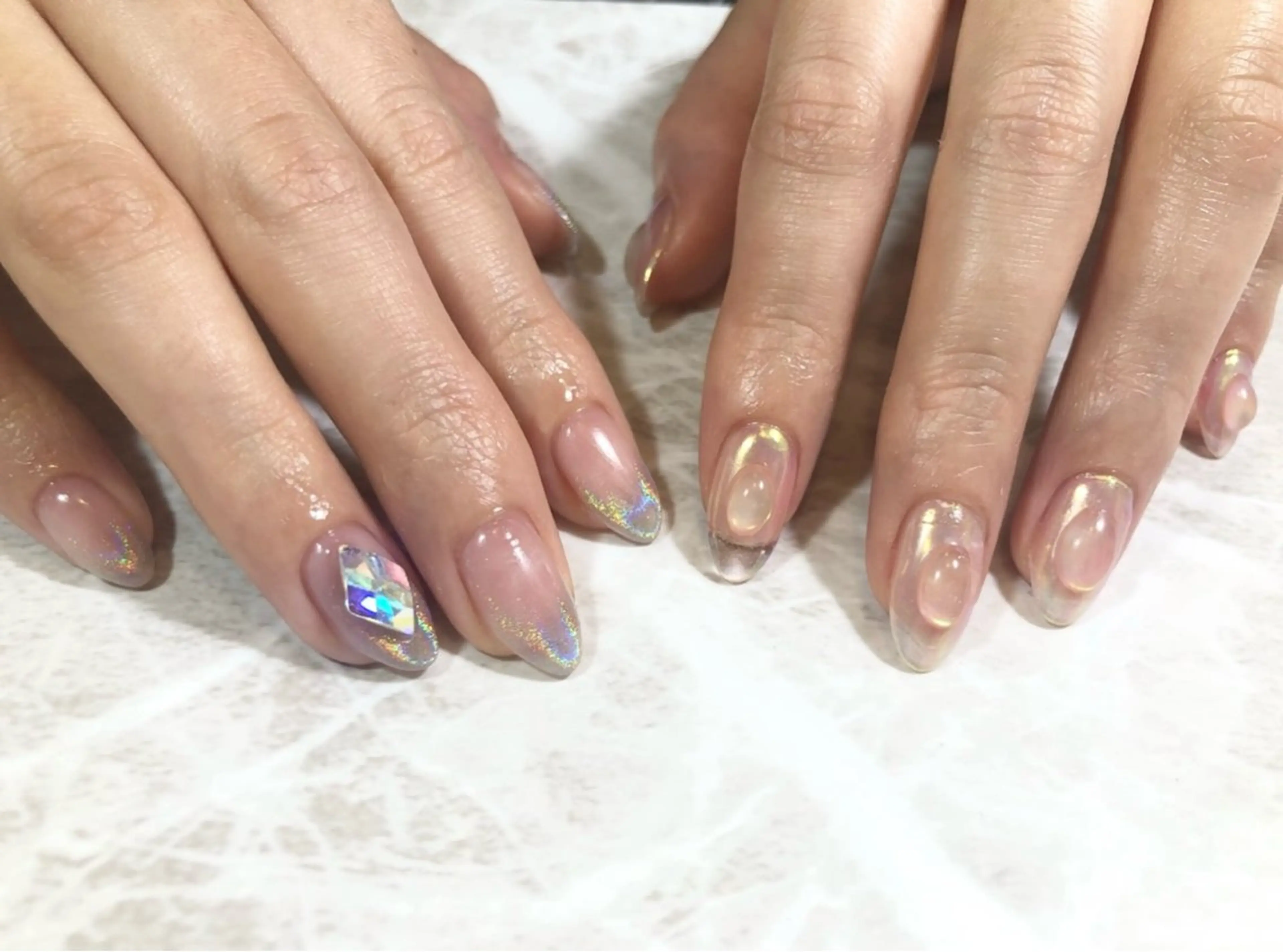 ネイル 氷ネイル・うるうるネイル Alococo nail所属・Alococo nailのネイルデザイン