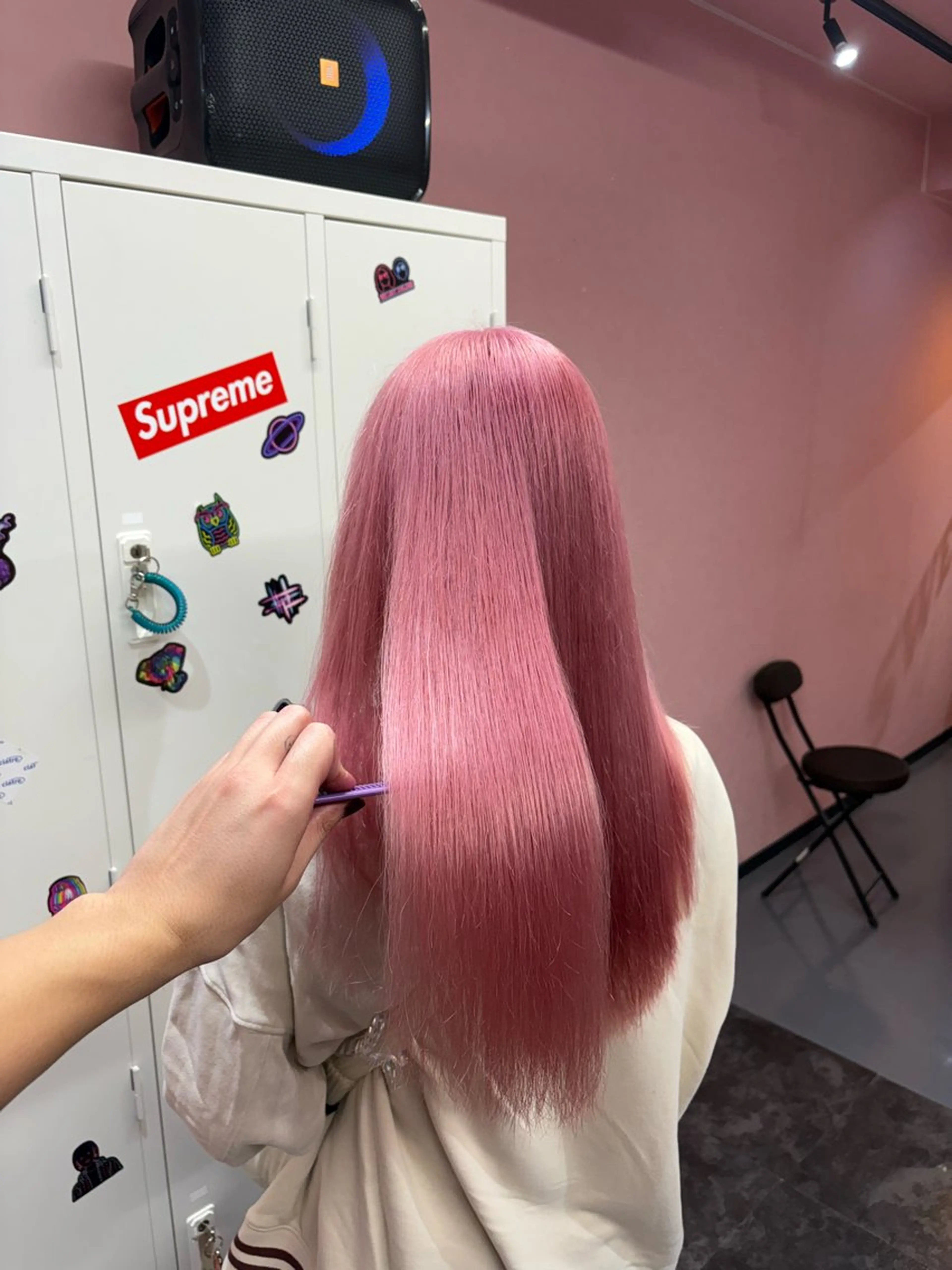 ロング カラー ピンクカラー カット ヘアカラー トリートメント ハイトーン/ブリーチ /hikaruのヘアスタイル