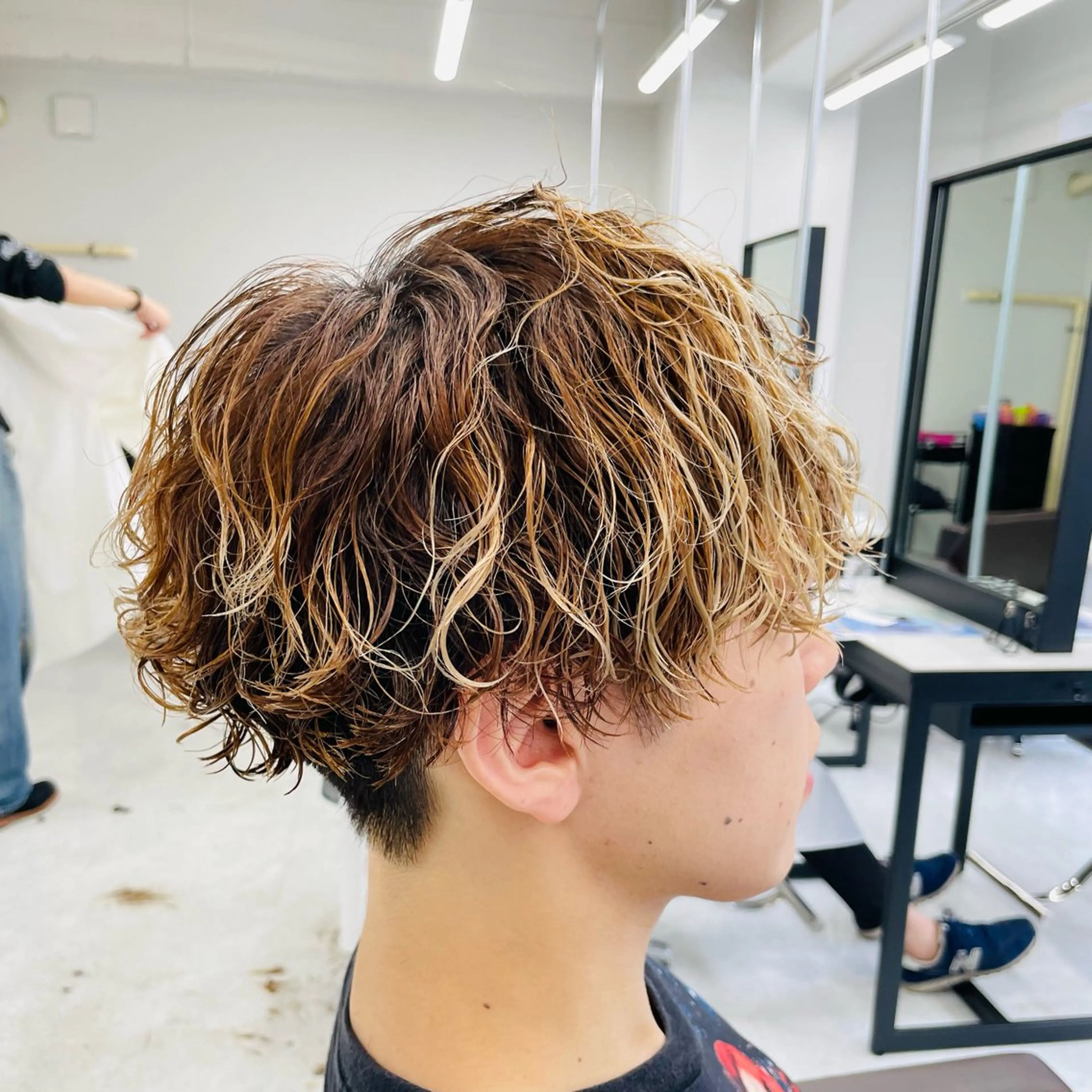 ミディアム カラー パーマ メンズ メンズカット特化✂︎ SHINGO 本厚木のヘアスタイル