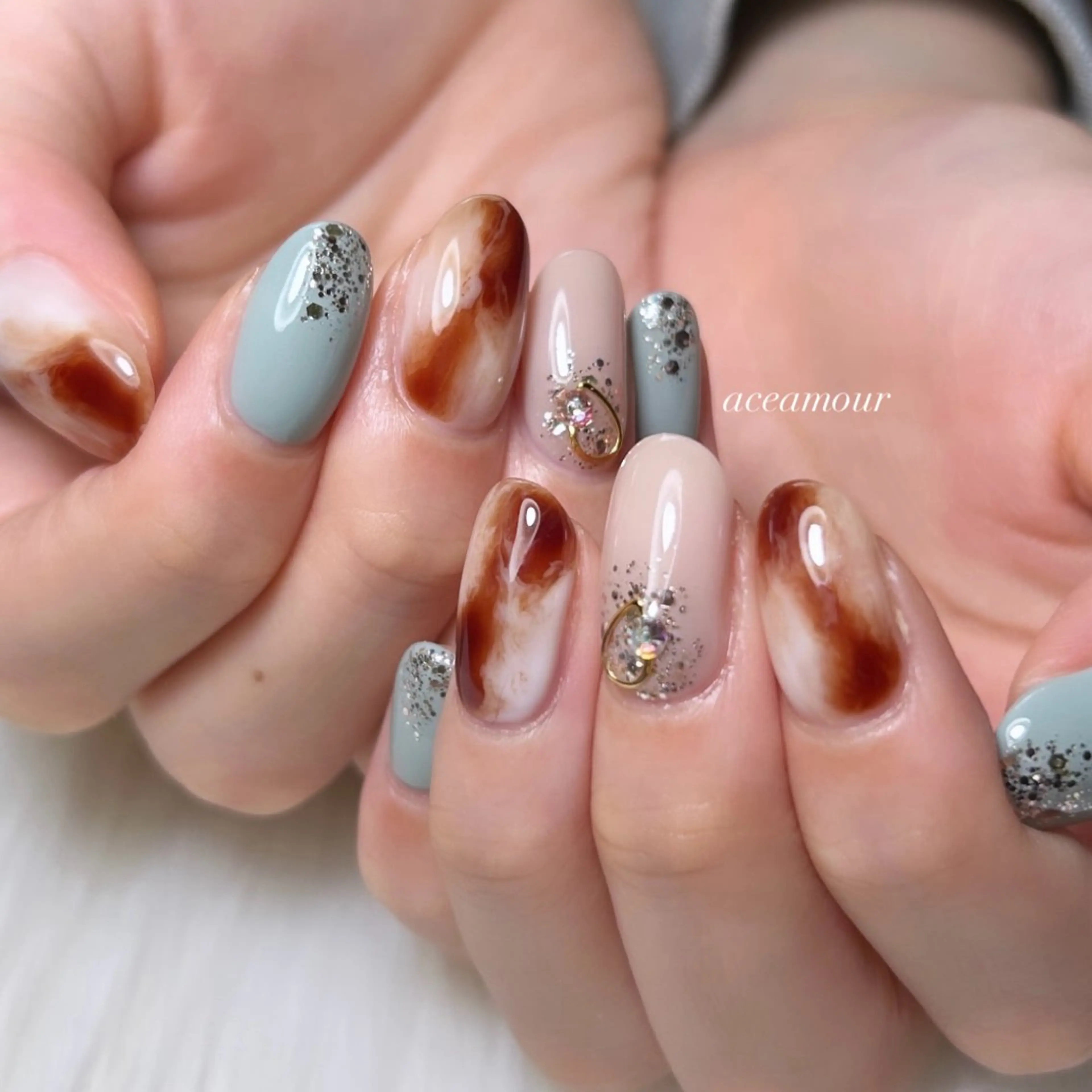 ネイル ラメ(グリッター) 持ち込み ネイル/耳つぼ /新ホワイトニングのネイルデザイン