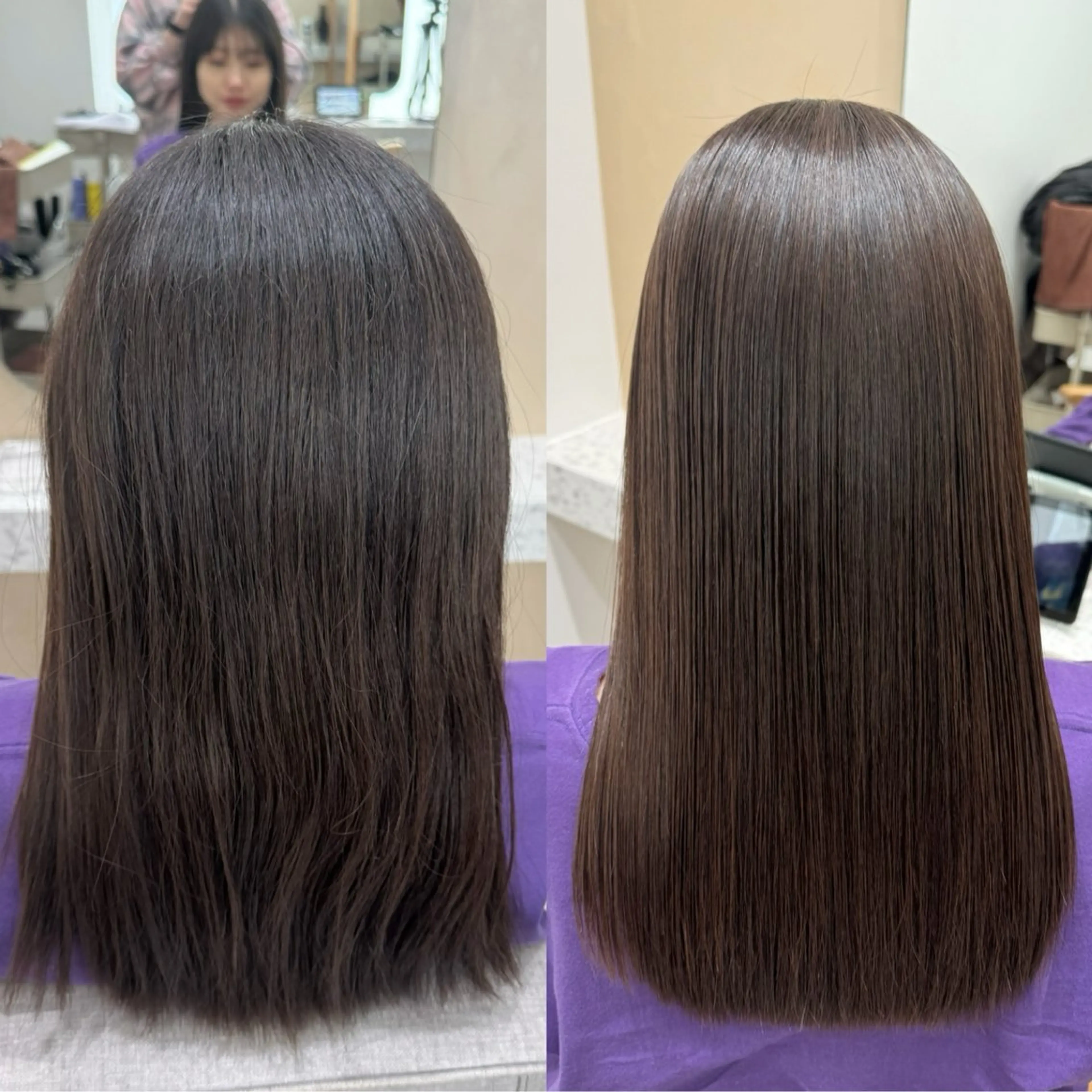 ミディアム カット 縮毛矯正 トリートメント 🌜韓国/艶髪/縮毛 /kokoro🌛のヘアスタイル