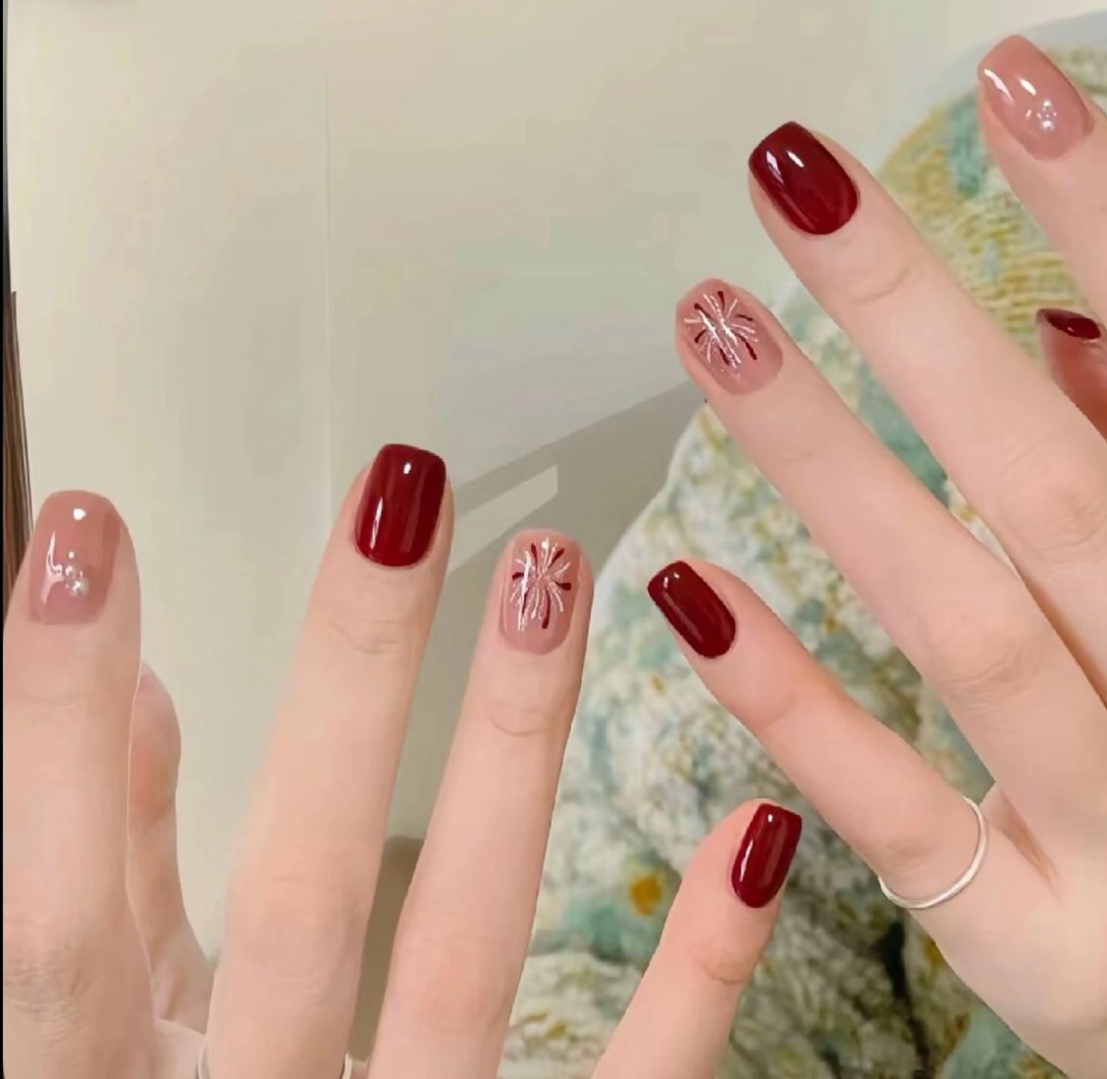 ネイル ハンドネイル H3 Nail Tsuki🦋💙のネイルデザイン