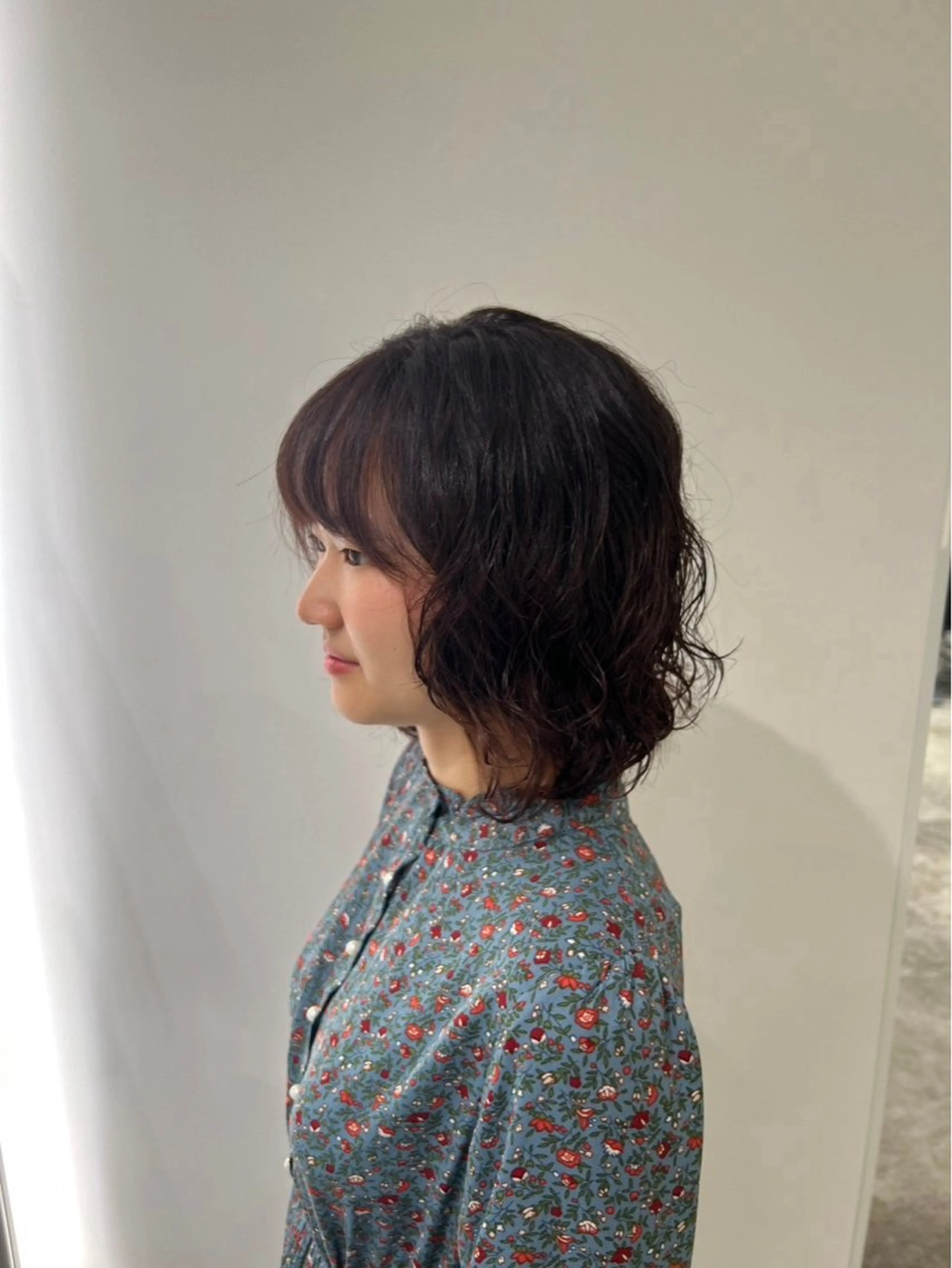 ミディアム パーマ 田口 望愛のヘアスタイル