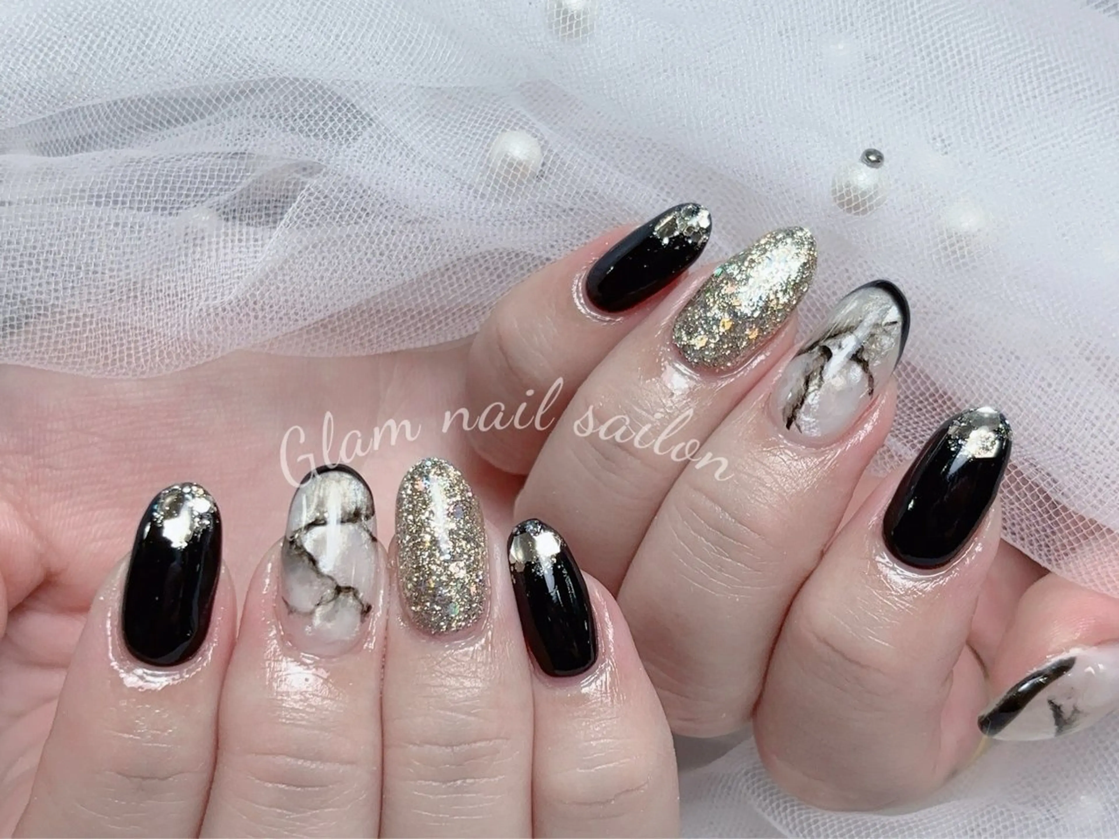 ネイル エツメ💅 長さだし🎀デザインのネイルデザイン