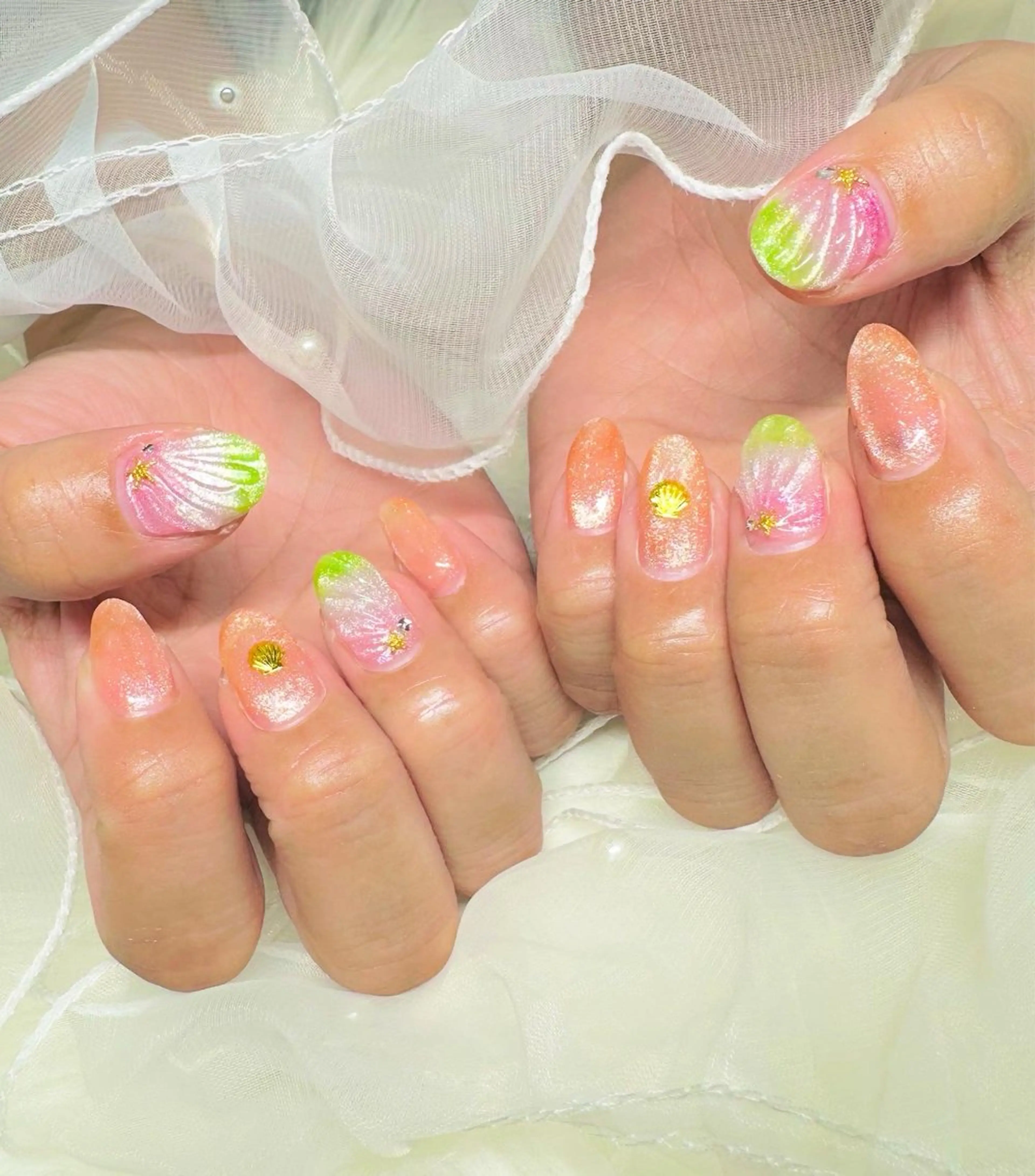 ネイル マグネットネイル ハンドネイル ネイルサロンエレノア所属・田端 笑理菜のネイルデザイン