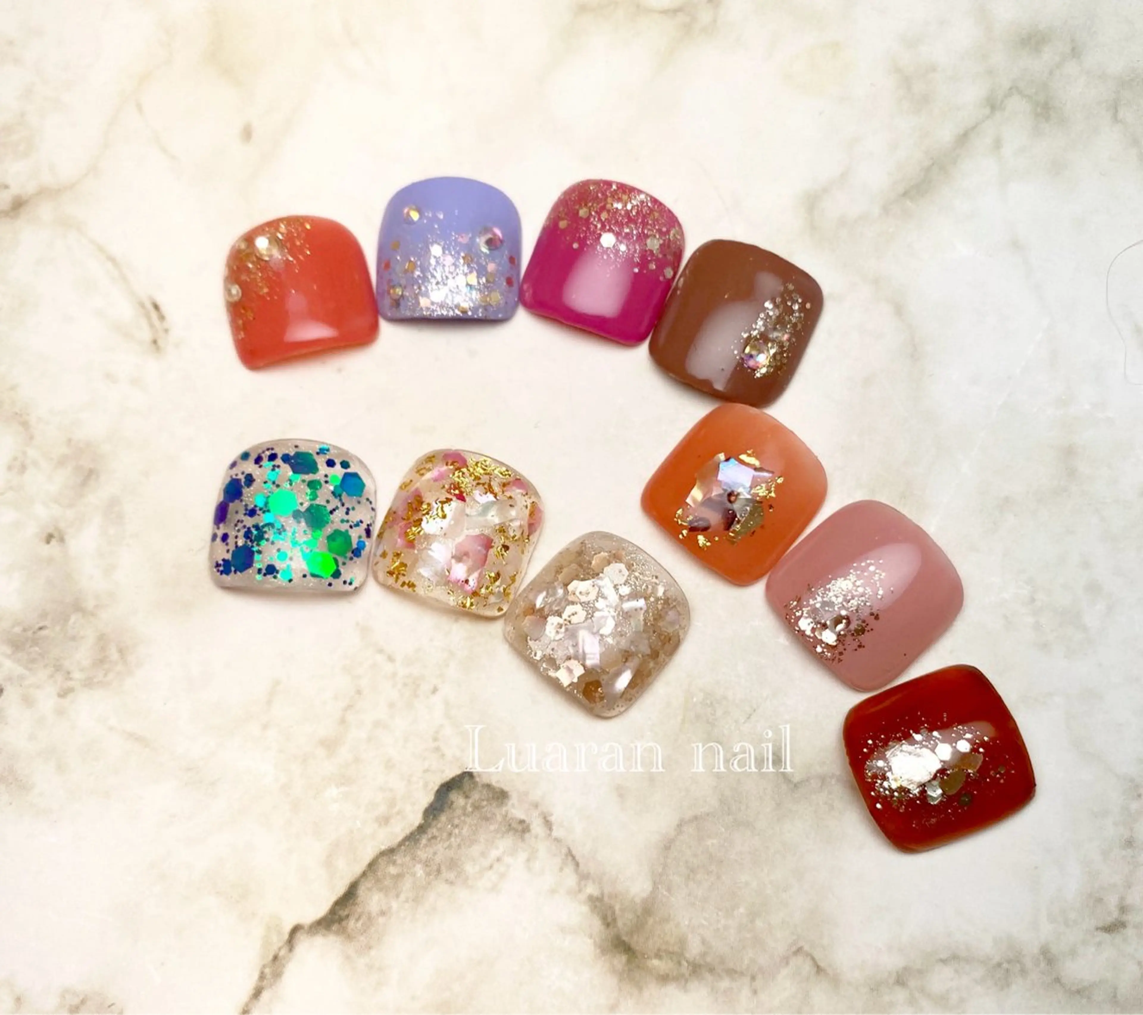 ネイル アートネイル フットネイル ワンカラーネイル Luaran nailのネイルデザイン