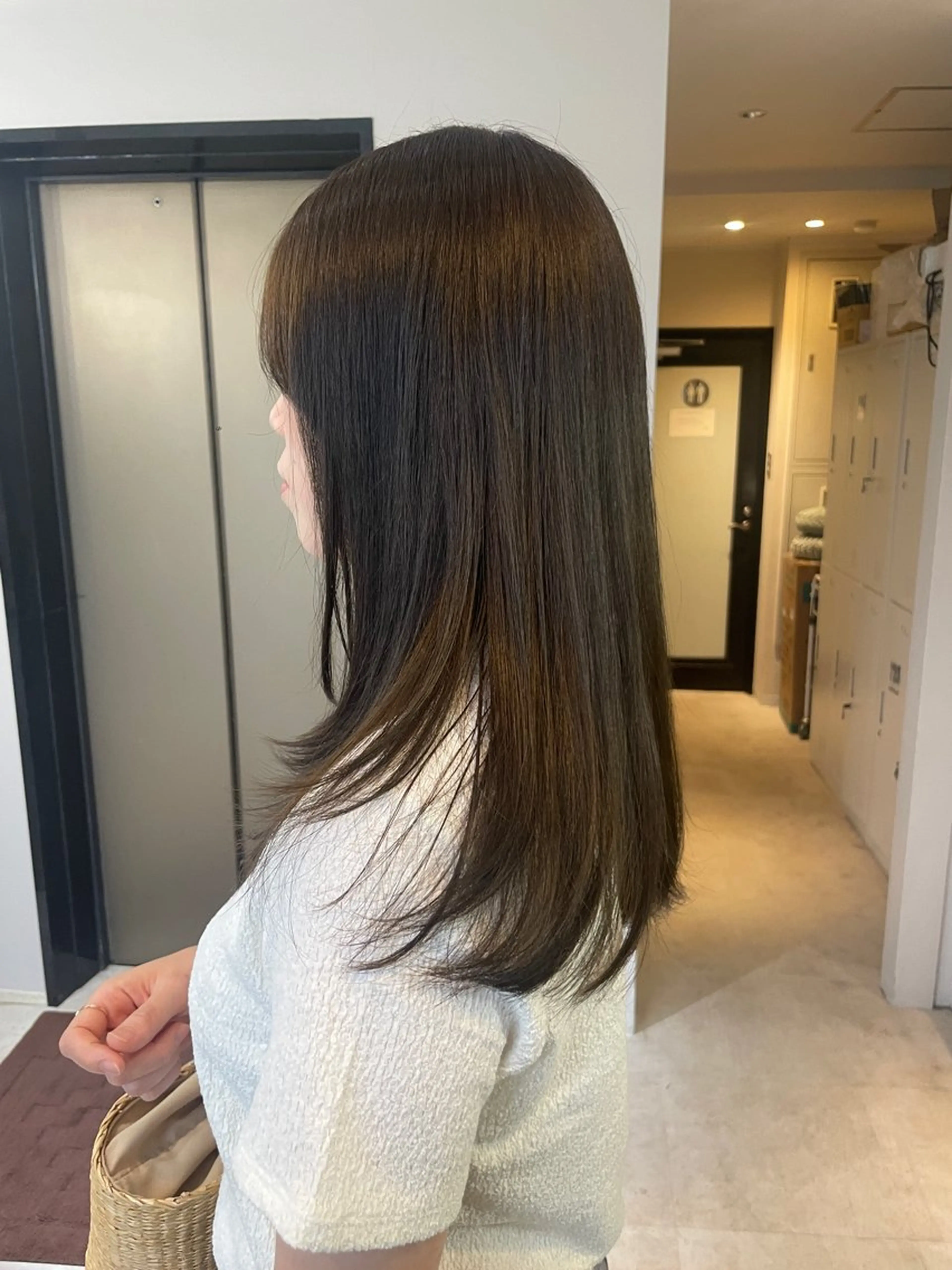 セミロング カラー レイヤーカット カット ヘアカラー トリートメント HARUKA韓国ヘア /Luana梅田のヘアスタイル