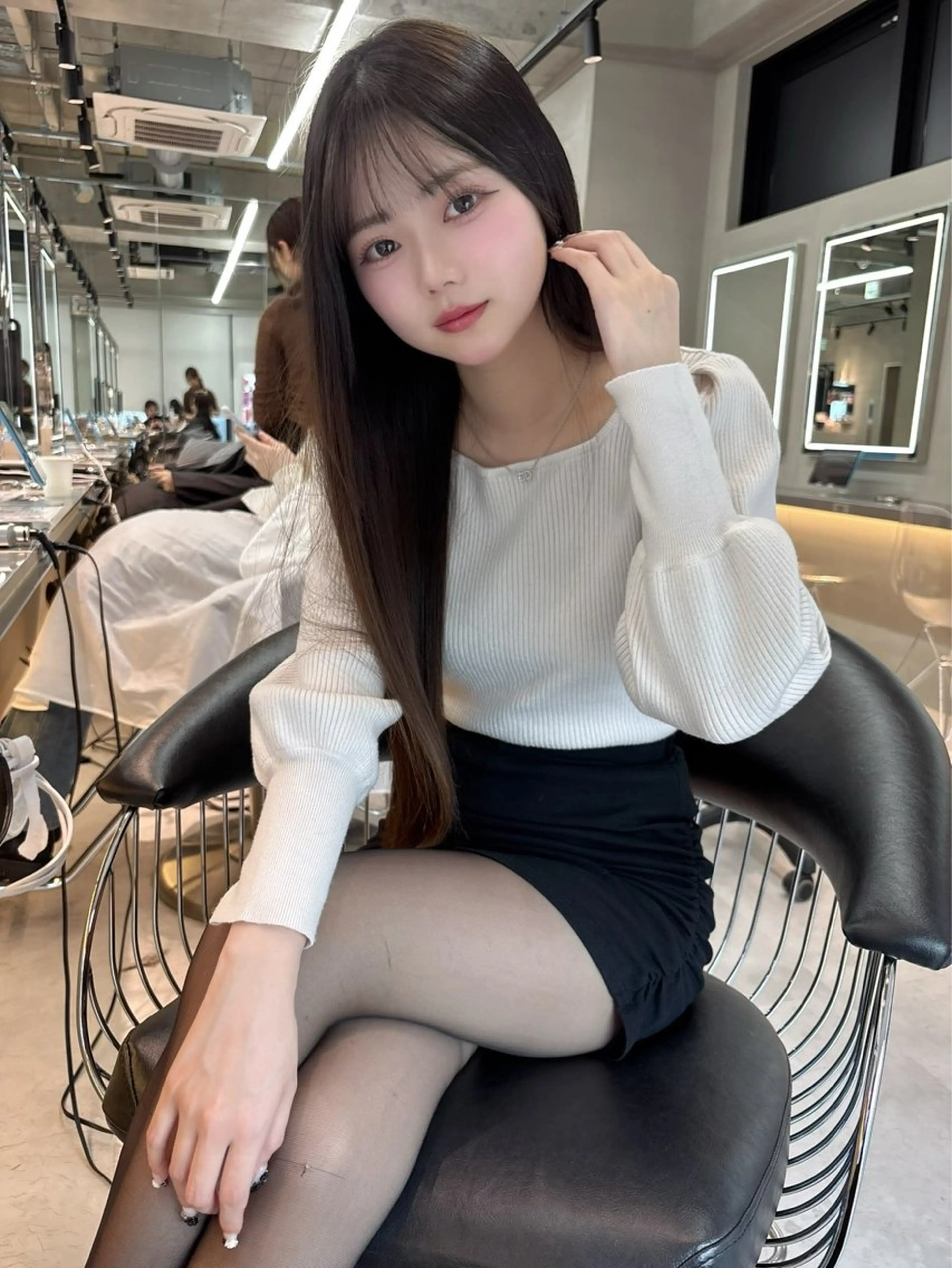 ロング カラー 髪質改善 レイヤーカット 縮毛矯正 【美髪矯正】 吉村　清志のヘアスタイル