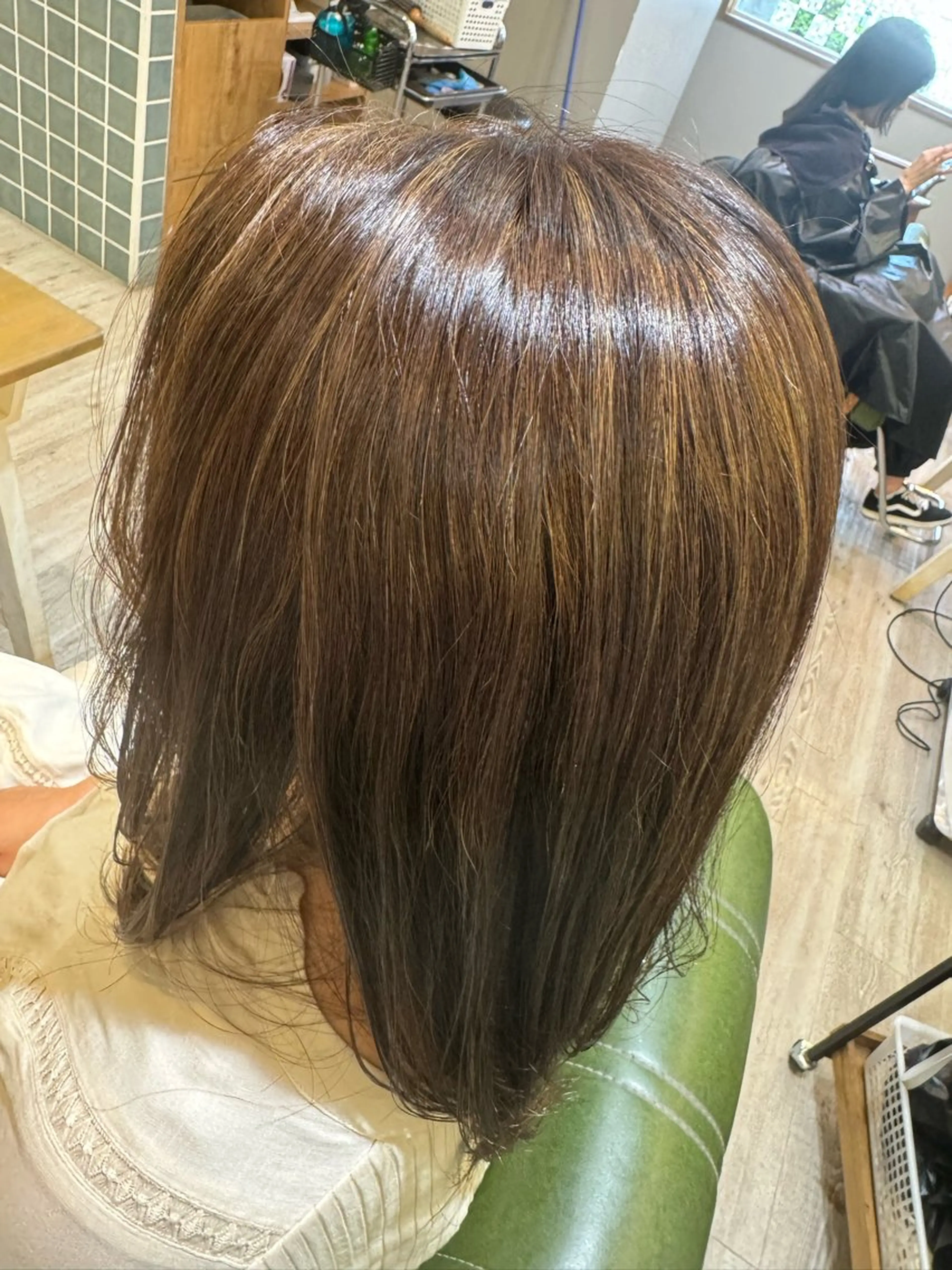 ミディアム ヘアカラー 🦋ふくい あやの🦋のヘアスタイル