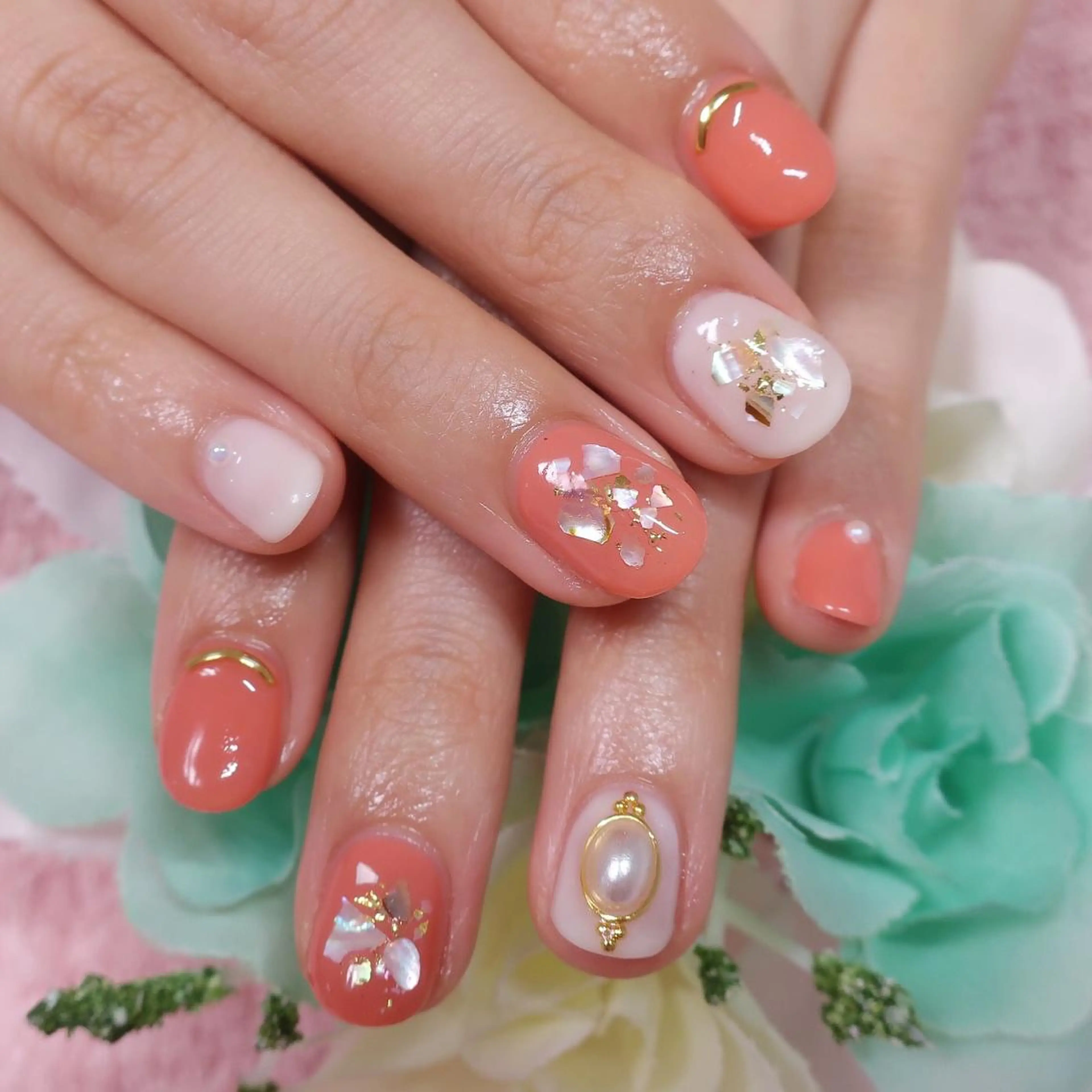 ネイル アートネイル シンプルネイル つきかわ ともみのネイルデザイン