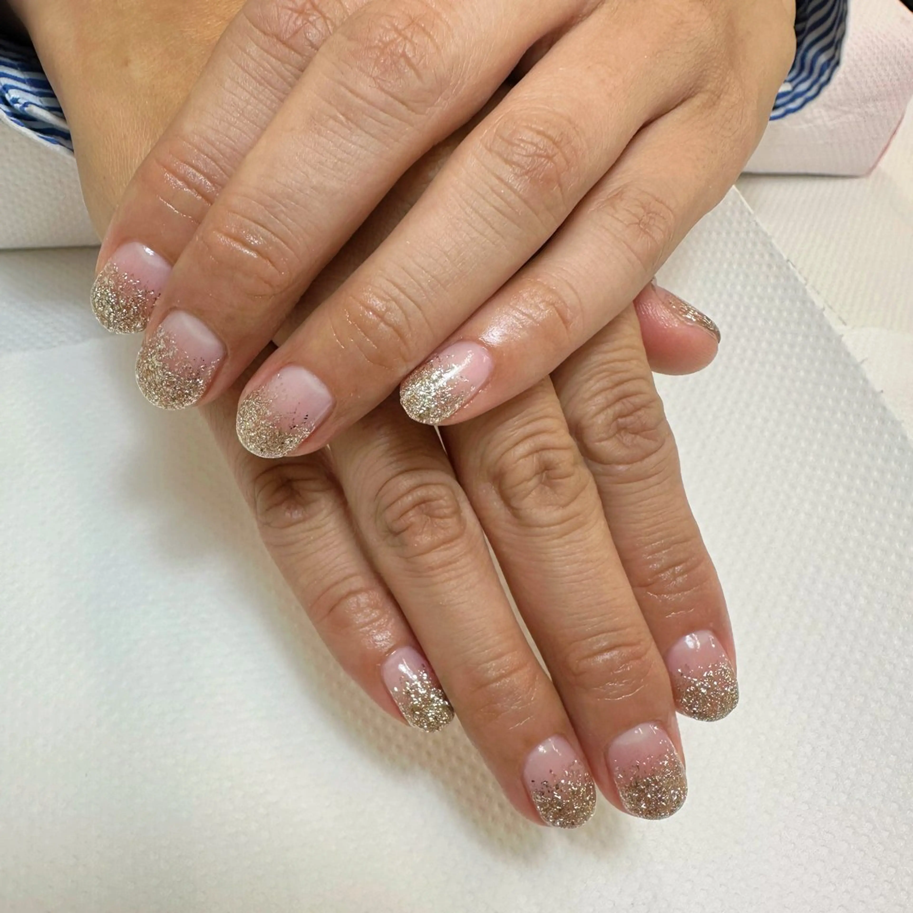 ネイル ラメ(グリッター) ラメグラデーション ハンドネイル YOSHIKAWA KEIKOのネイルデザイン