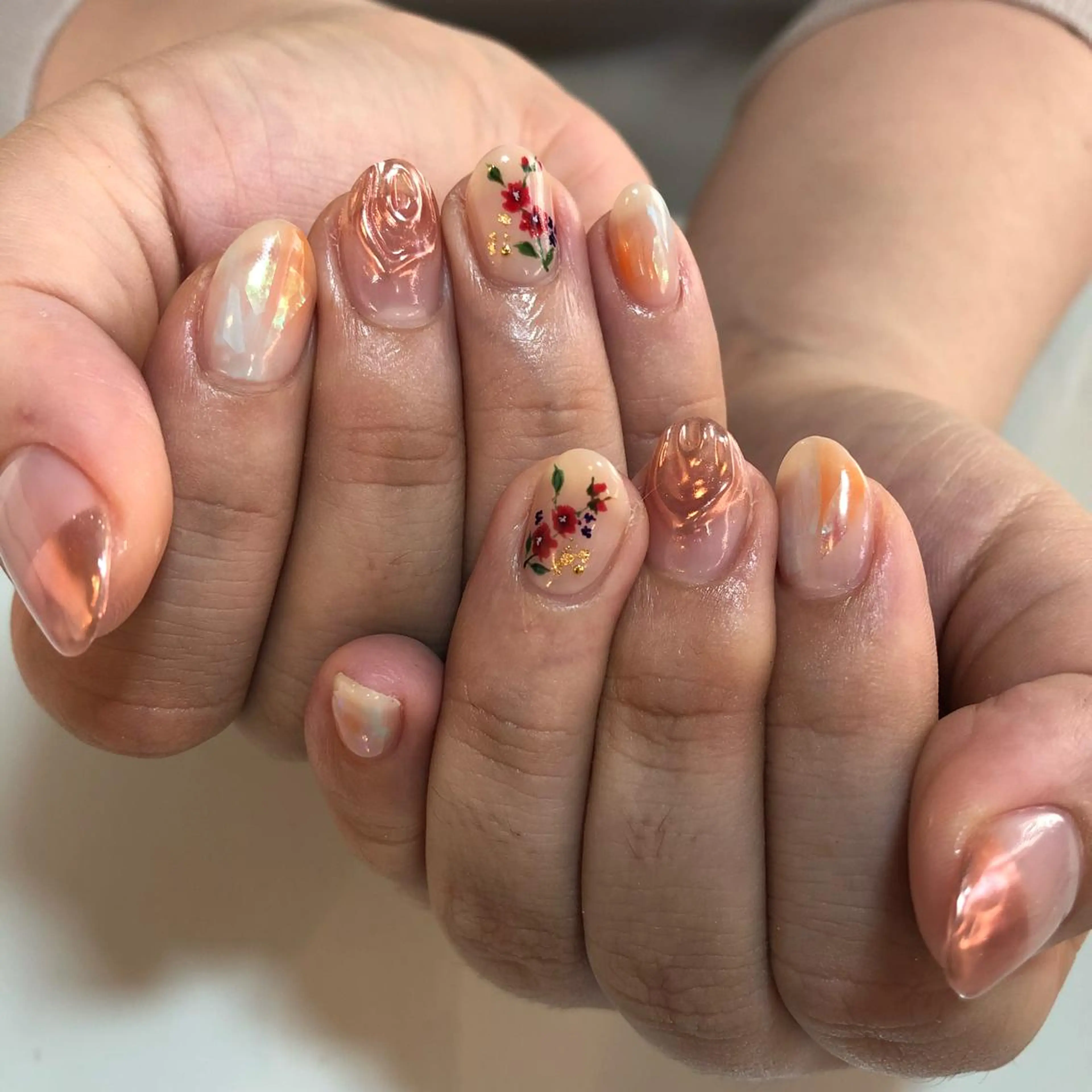 ネイル ニュアンスネイル g-up nail所属・米田 律子のネイルデザイン