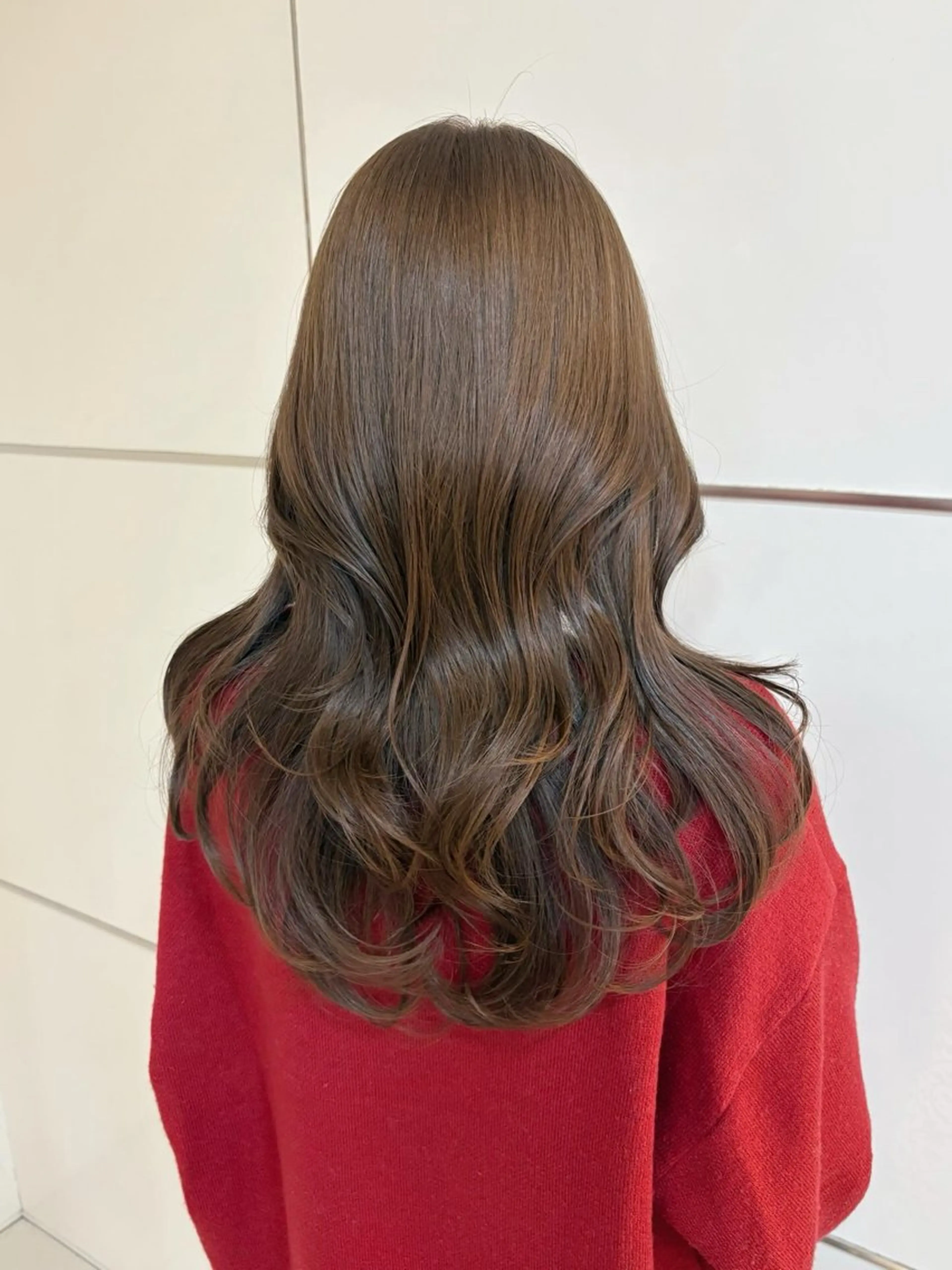 ロング カラー カット ヘアカラー トリートメント 🤎韓国ヘア ベージュ まゆか🤎のヘアスタイル