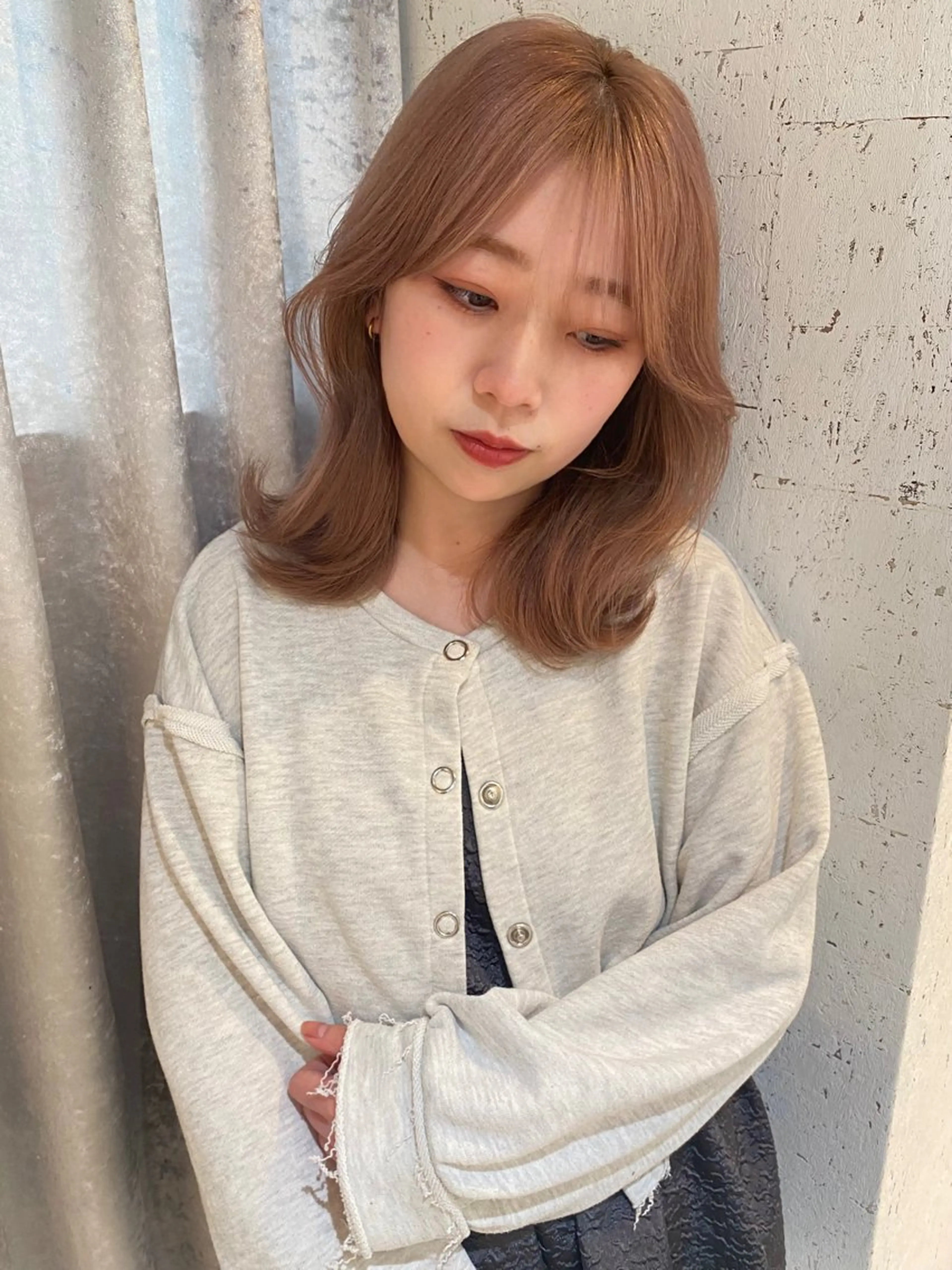 ミディアム カラー ブリーチ カット ヘアカラー トリートメント mai / linoah˚✧のヘアスタイル