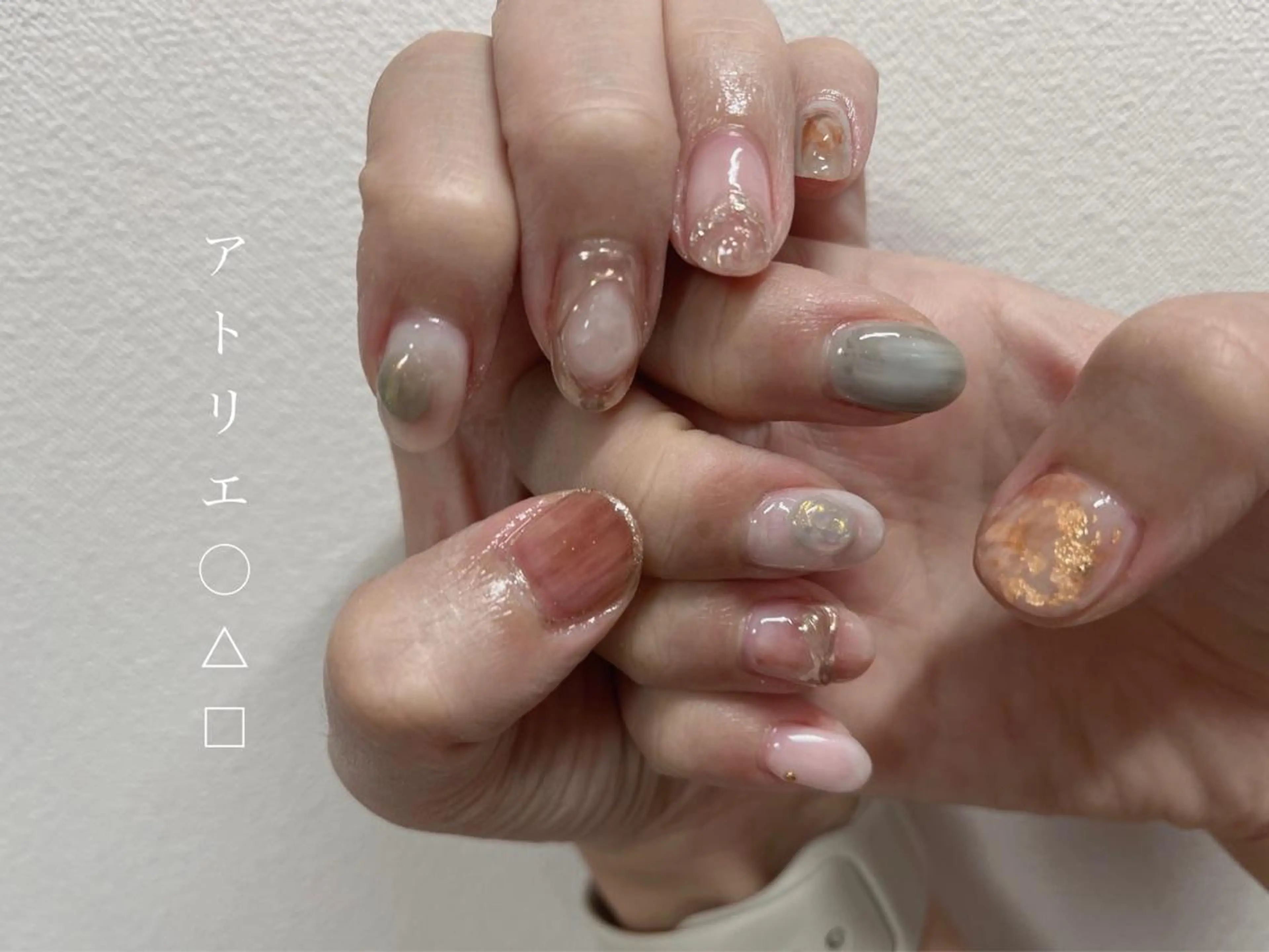ネイル ニュアンスネイル ハンドネイル アトリエ ○△□のネイルデザイン