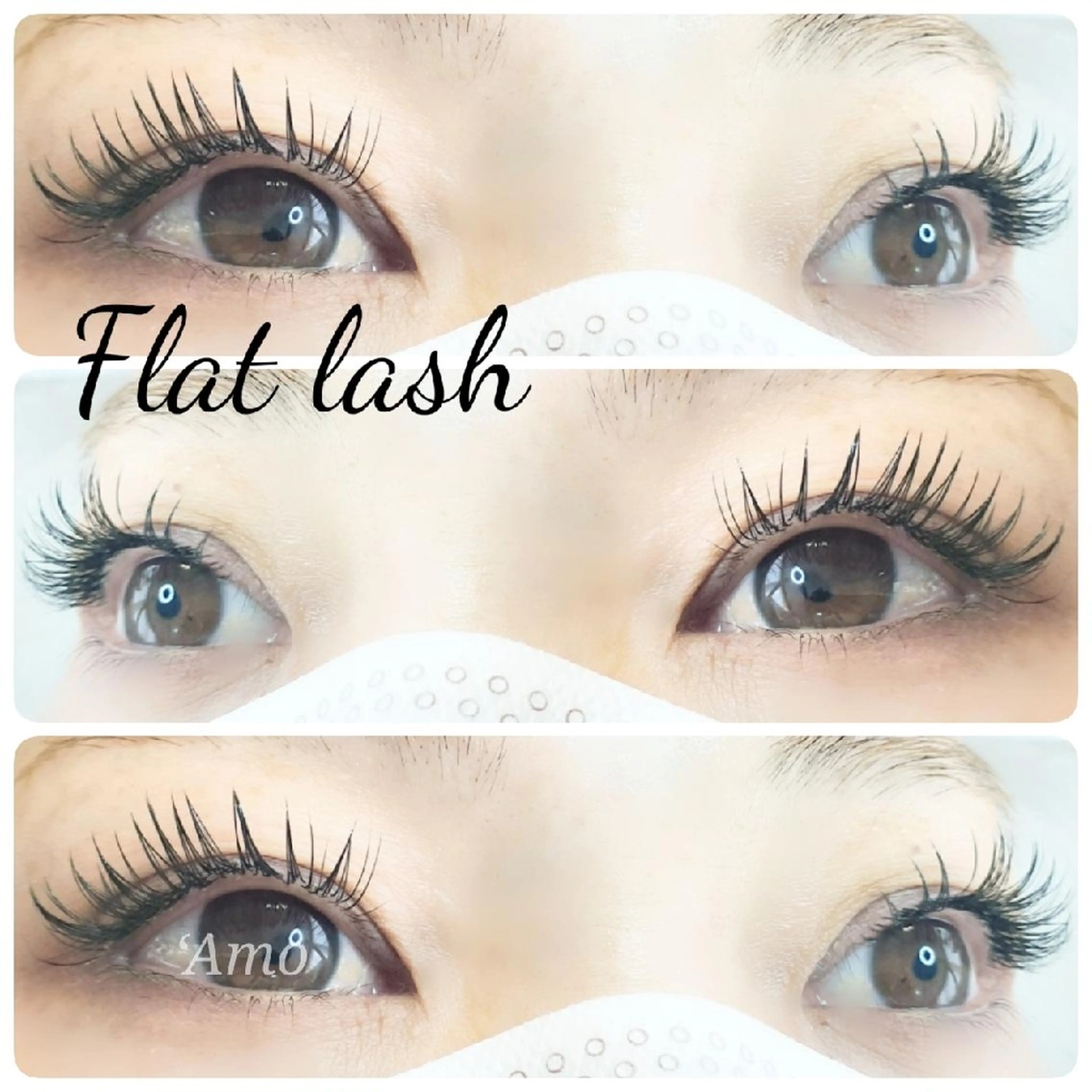 マツエク・マツパ Cカール キュート フラットラッシュ ‘Amo アモのマツエク・マツパデザイン