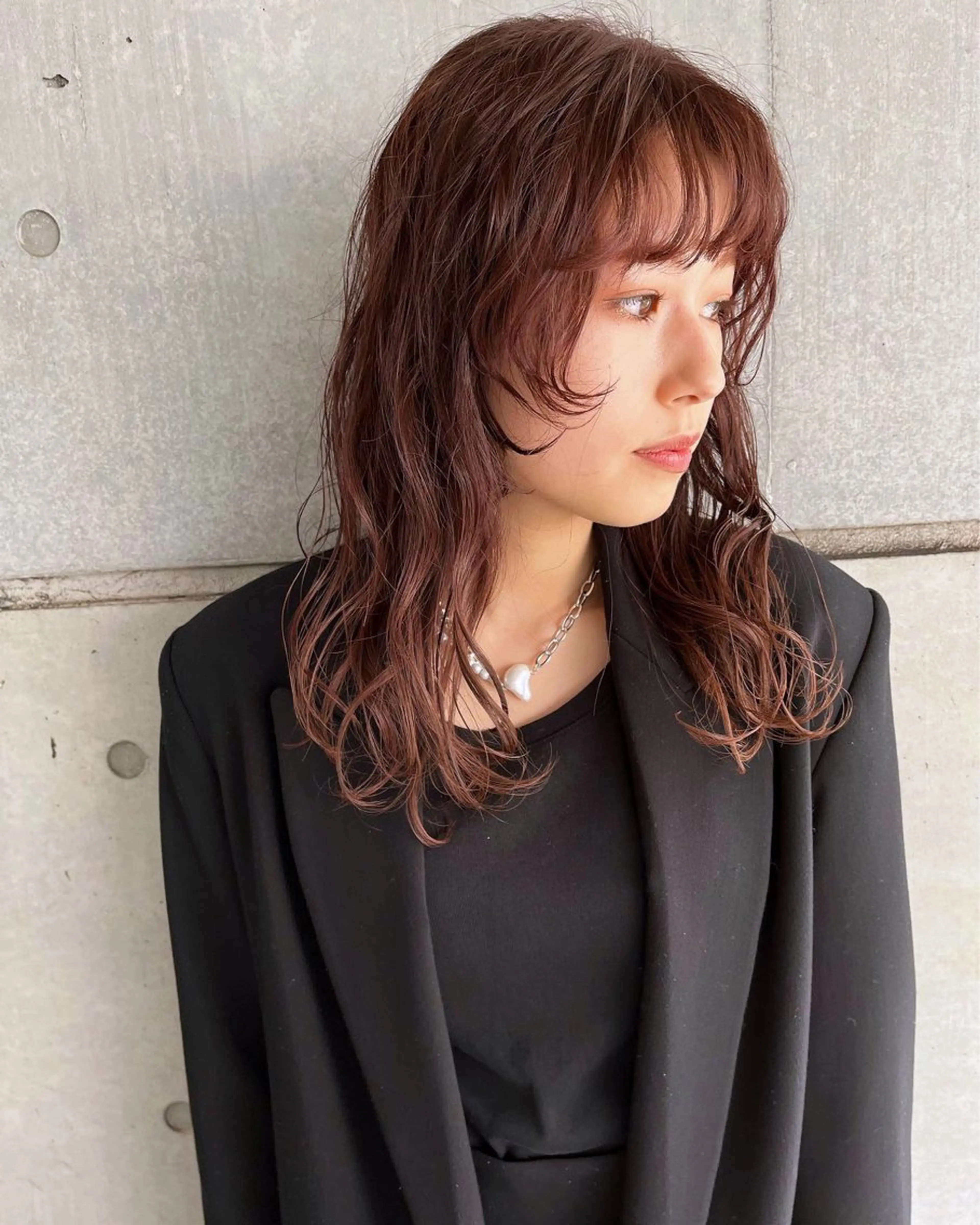 ロング カラー カット ヘアカラー トリートメント GO TODAY SHAiRE SALON表参道Polaris店所属・暖色カラー/ピンク カラー/HARUKAのヘアスタイル