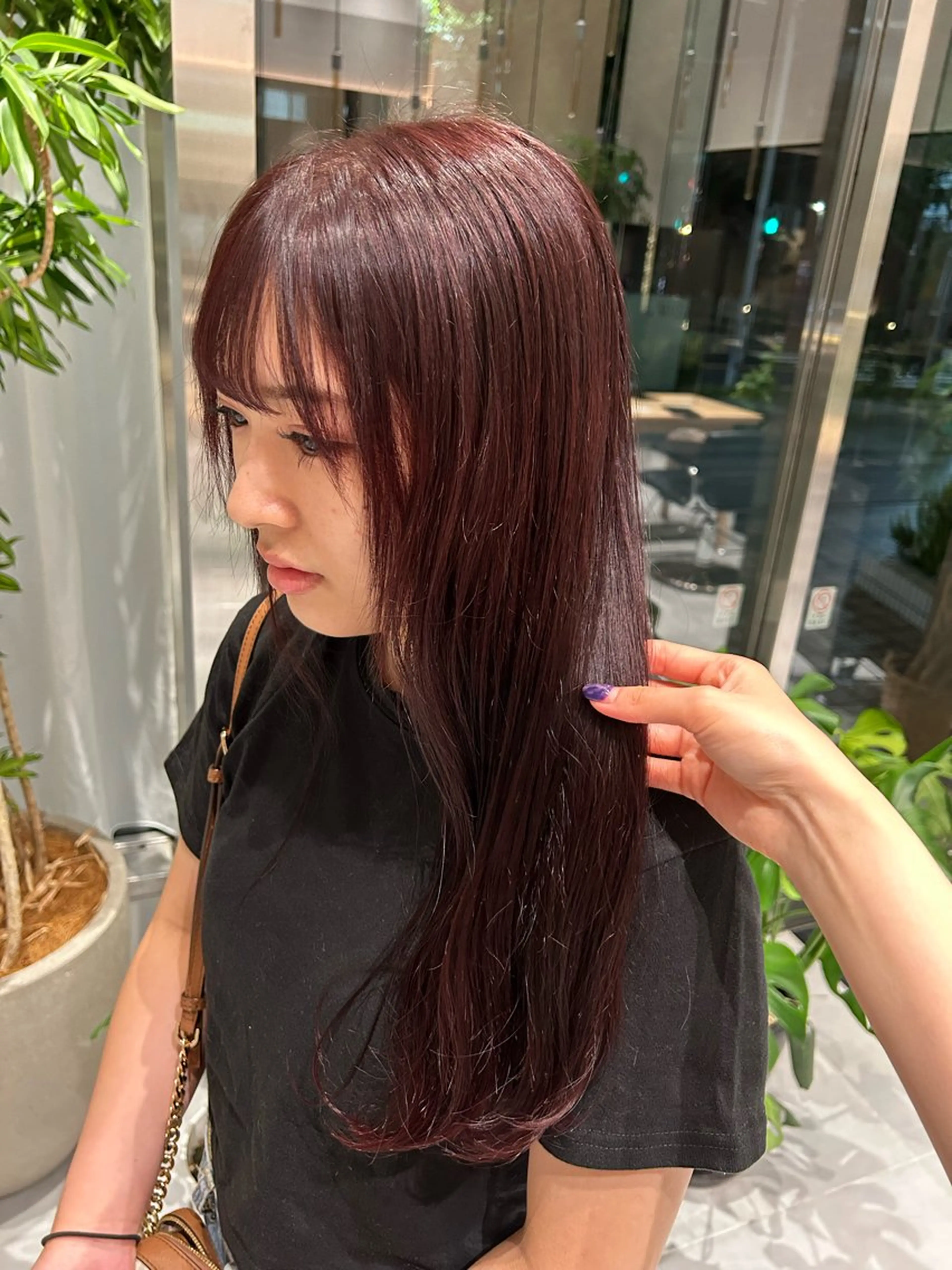 ロング カラー カシス ラベンダーカラー ピンクカラー ピンクラベンダー カット ヘアカラー トリートメント ヘアセット 風香🪼レイヤー /透明感カラーのヘアスタイル