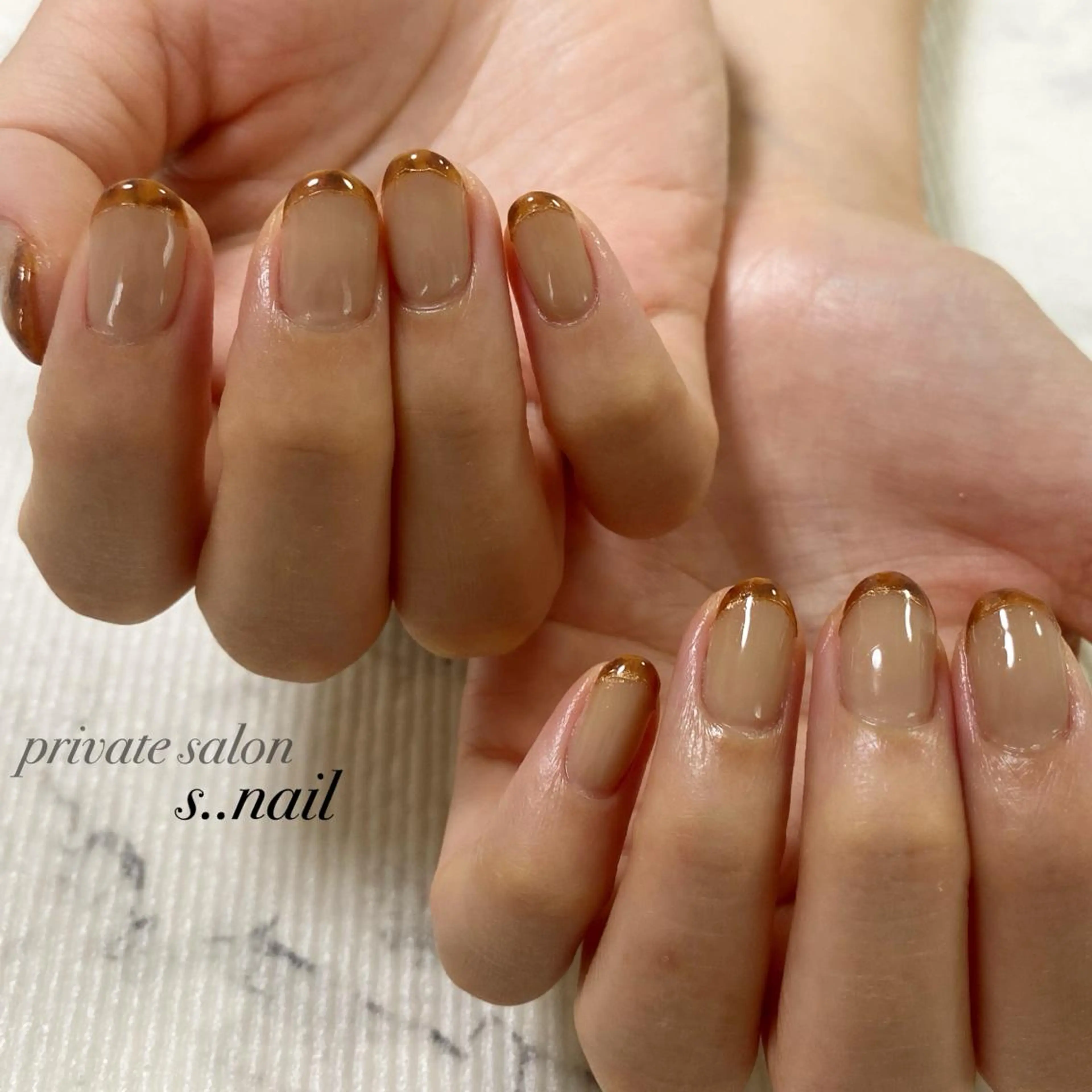 ネイル べっ甲ネイル フレンチネイル ハンドネイル フットネイル s..nail / MORITAのネイルデザイン