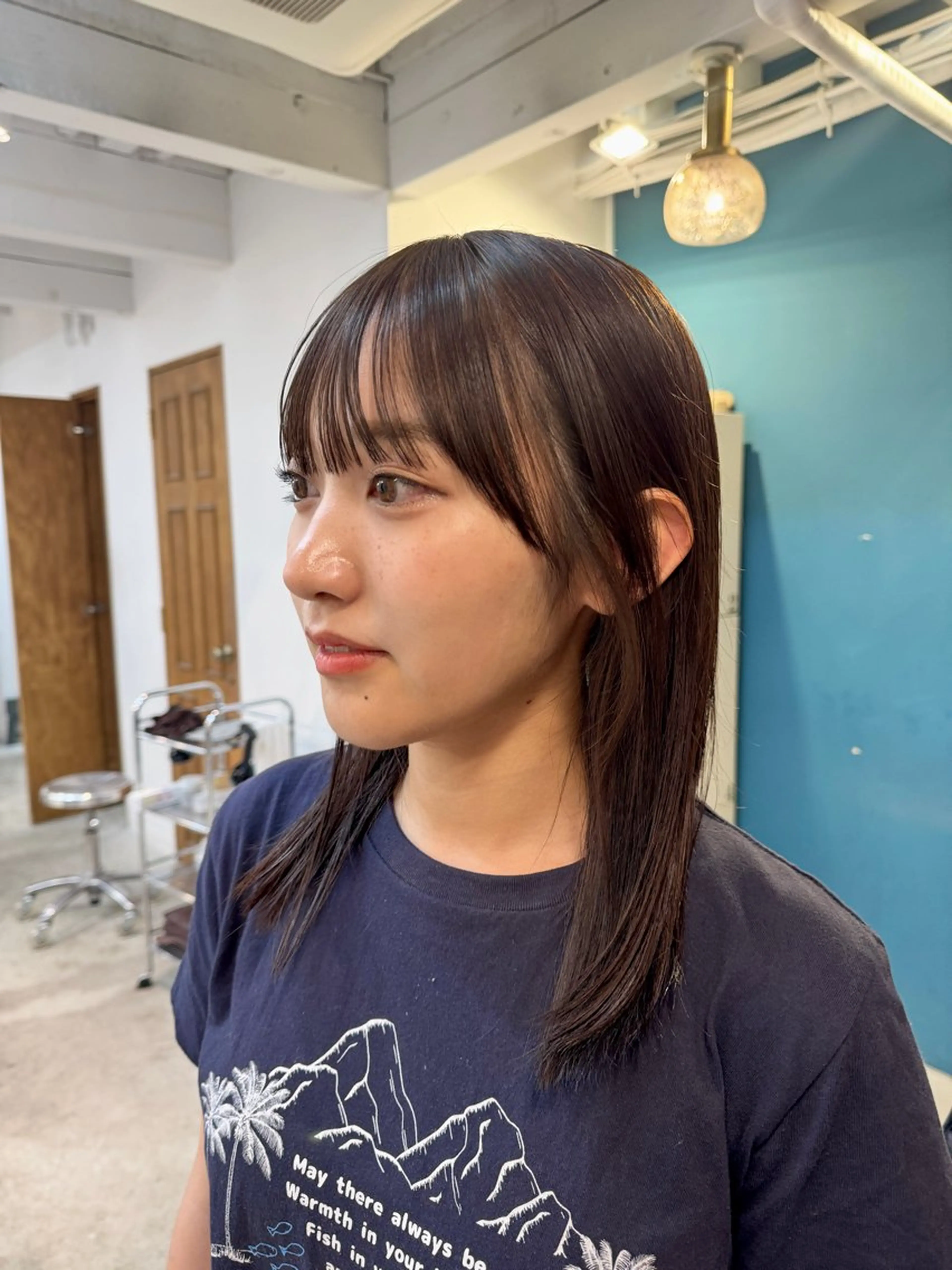 セミロング カラー カット ヘアカラー トリートメント 透明感カラー/ハイト ーン/メイク/umiのヘアスタイル