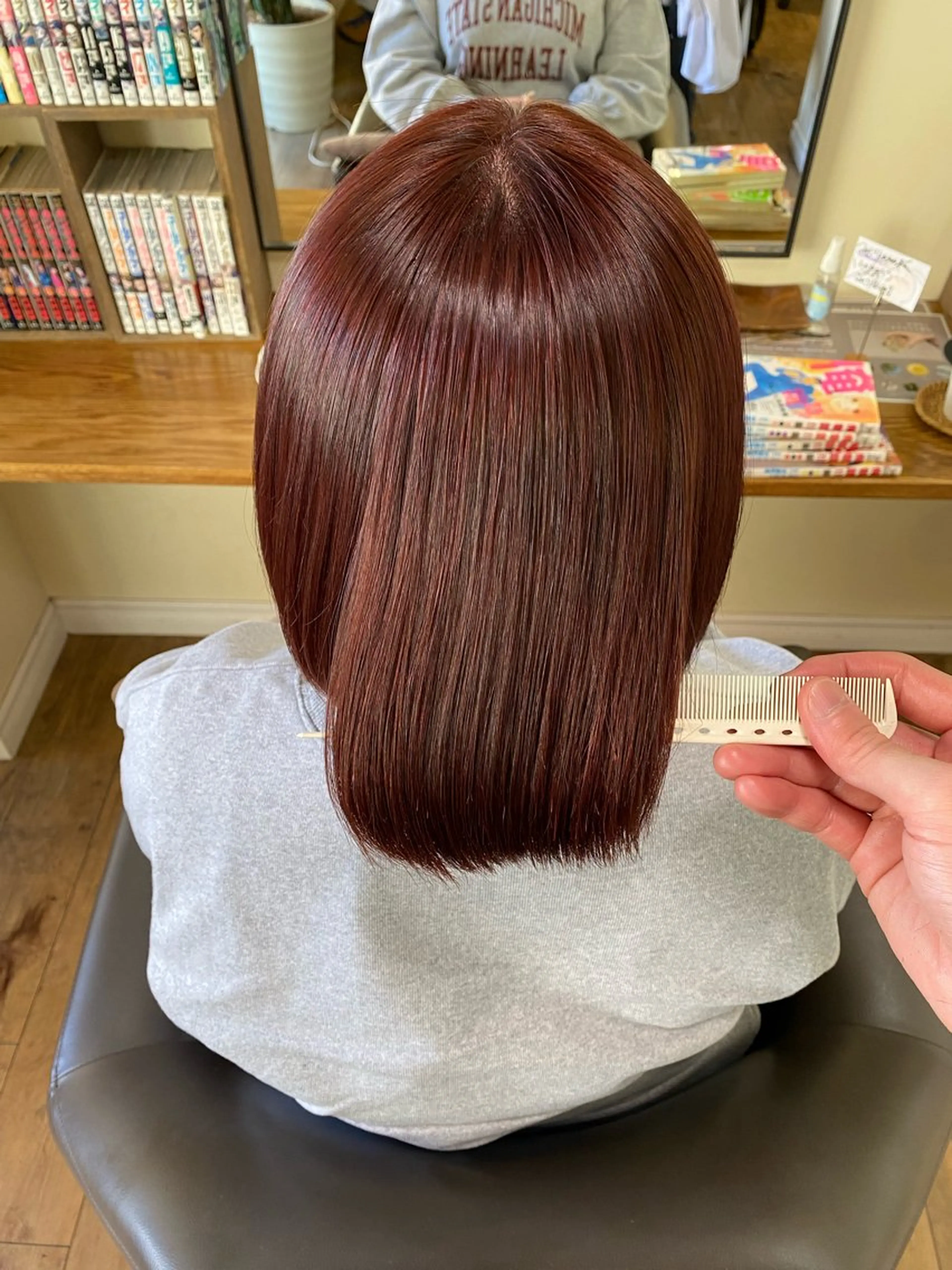 ショート カラー パーマ ボブ くせ毛 ショートヘア 縮毛矯正 トリートメント 齋藤 リクのヘアスタイル