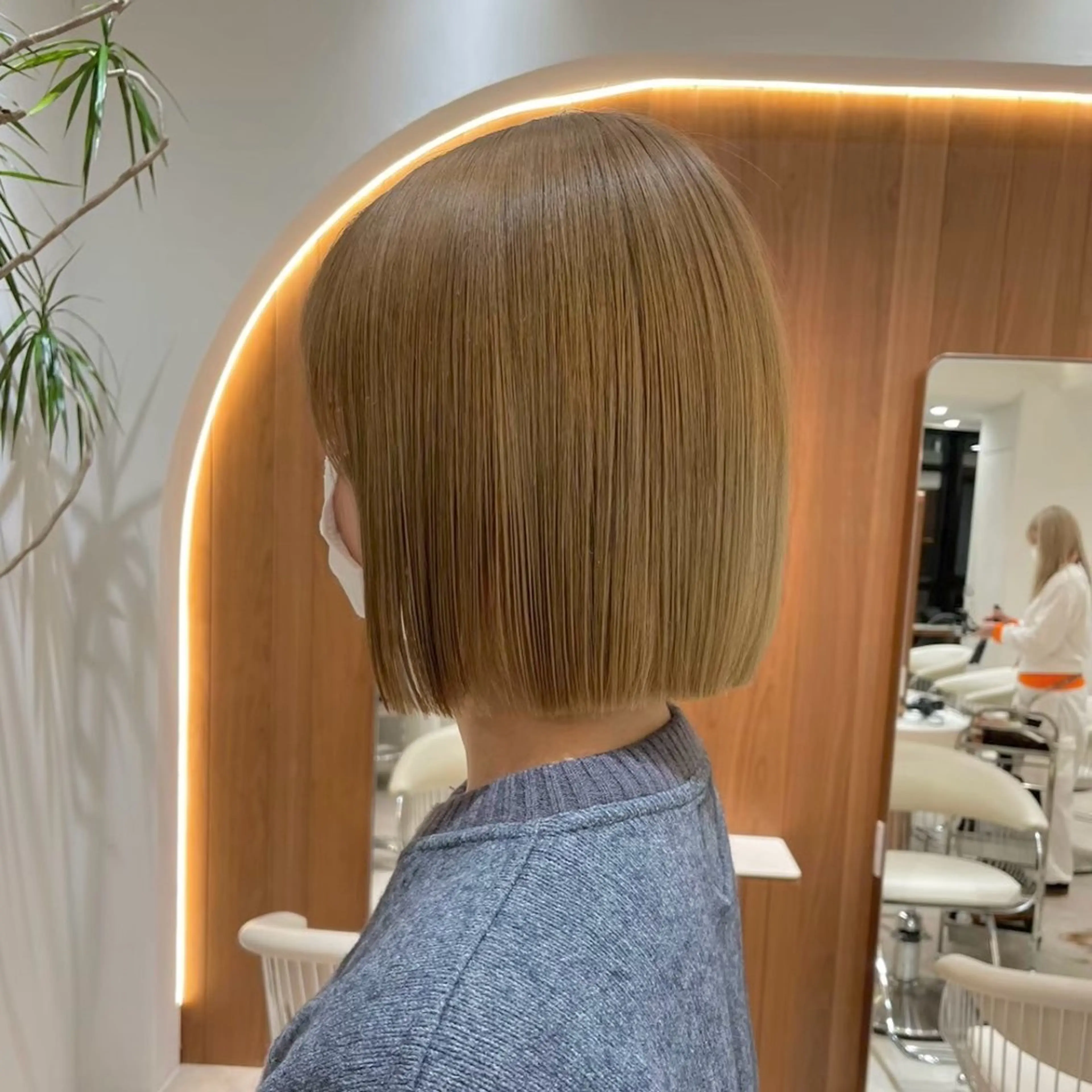 ミディアム カット 渋谷／タッセルボブ ／顔周り/加邊凌也のヘアスタイル