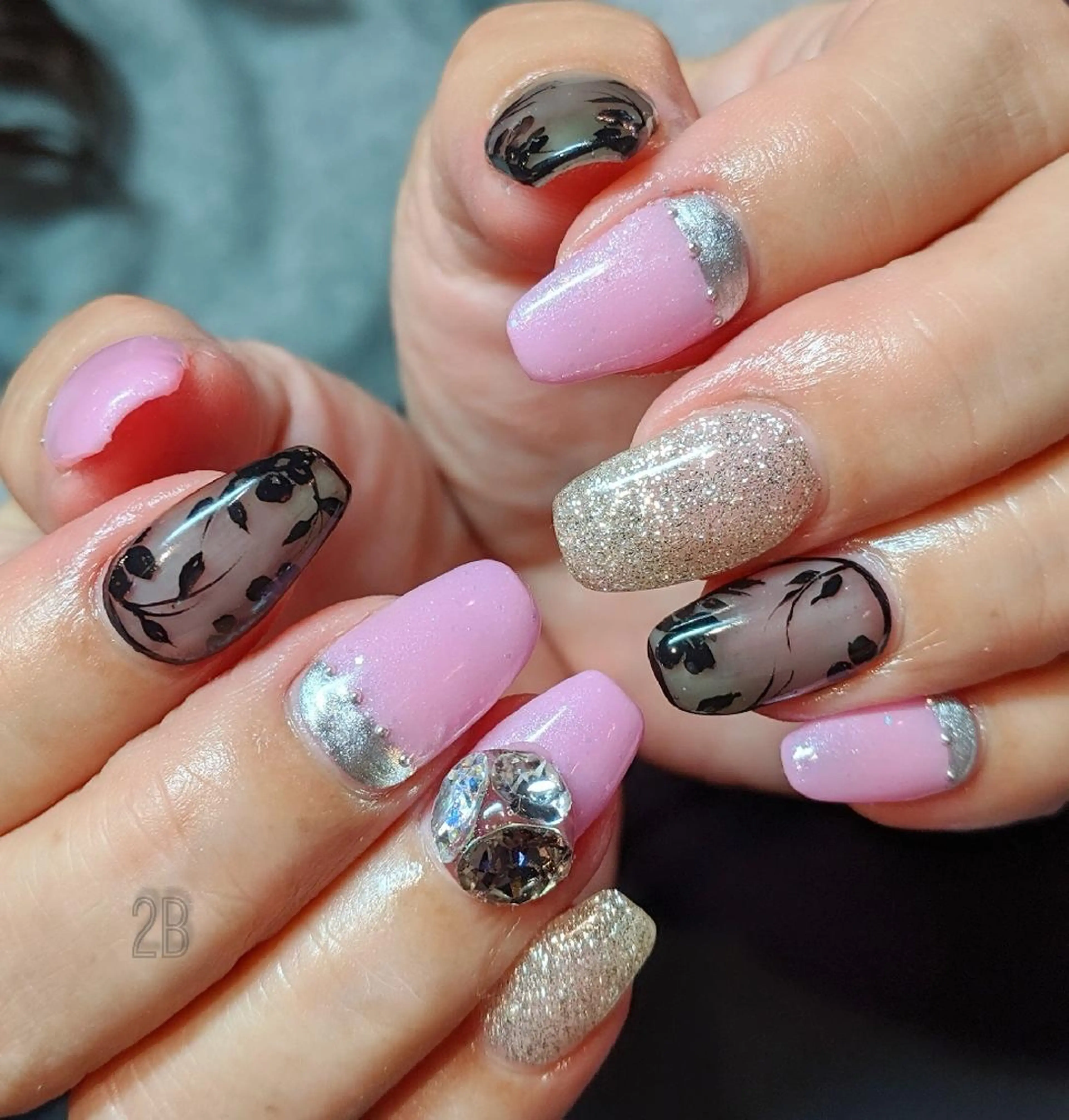 ネイル ピンク シンプルネイル 夏ネイル 2B__nails ニービー京都伏見区のネイルデザイン