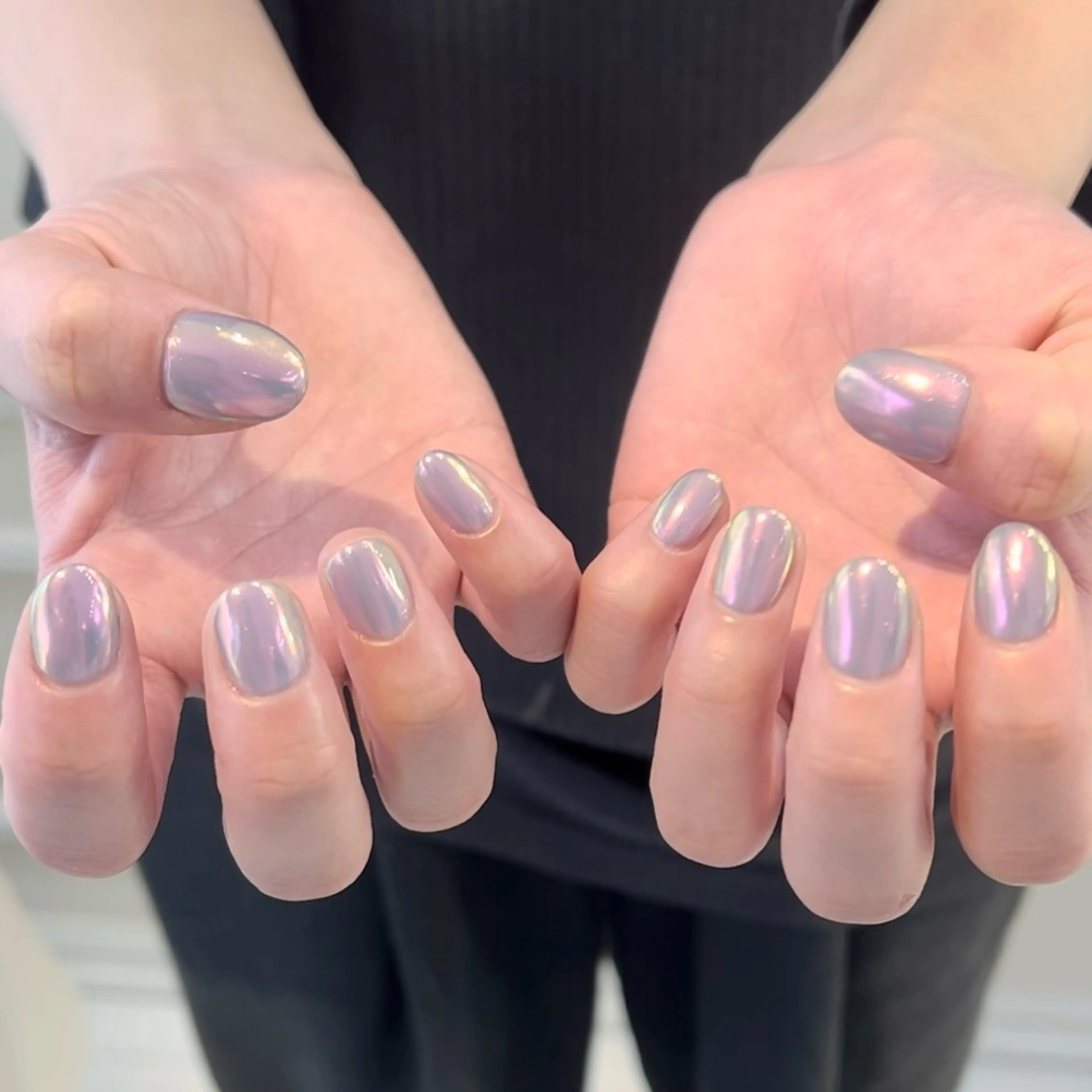 ネイル オーロラネイル ハンドネイル 🎀チーク/ちゅるん 🫧chisa🎀のネイルデザイン