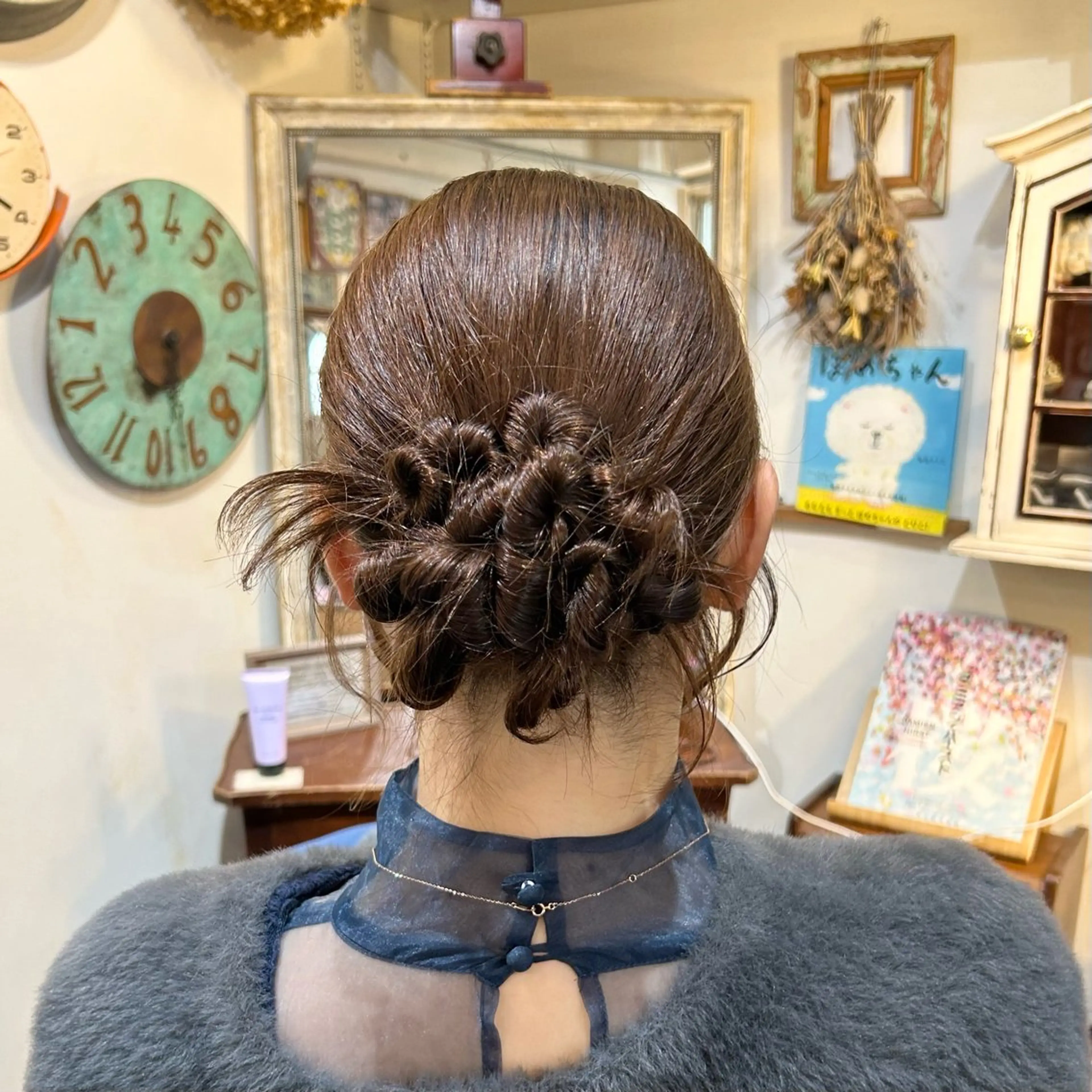 セミロング ヘアアレンジ 結婚式・ブライダル ヘアセット BRITS 渡辺 菜々子のヘアスタイル