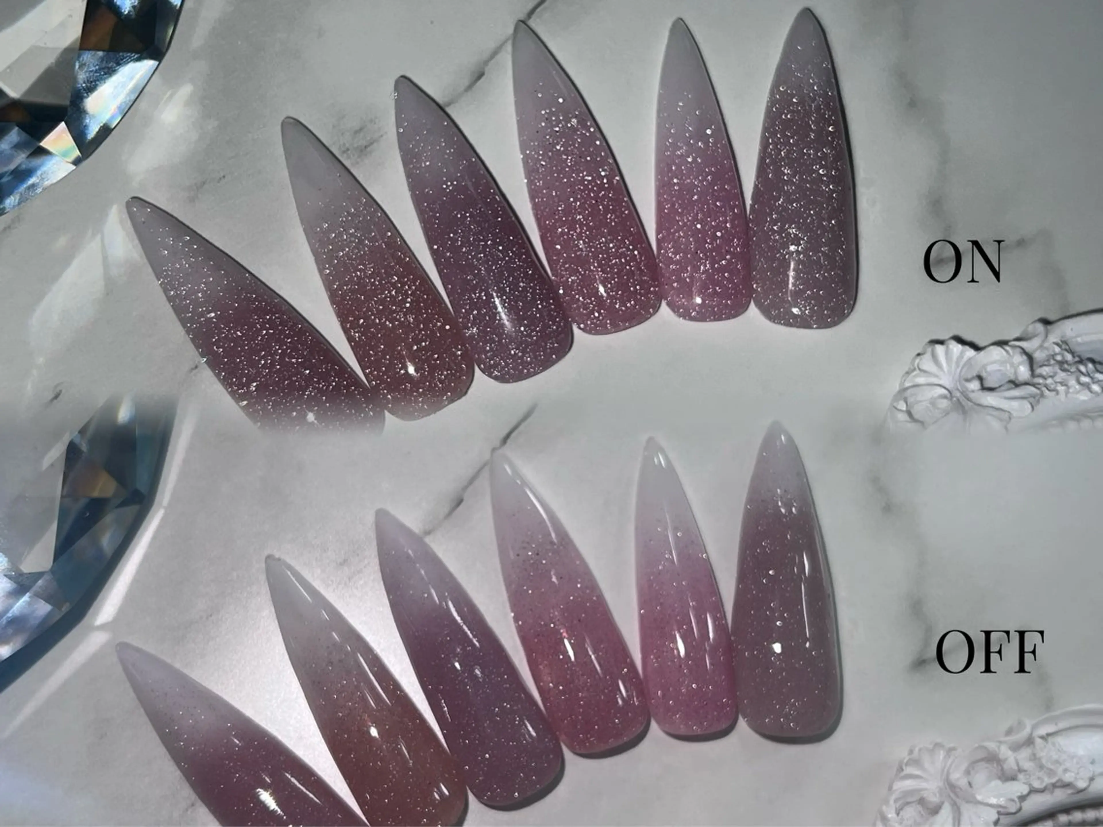 ネイル フラッシュネイル ピンク ハンドネイル Mermaid Nailのネイルデザイン