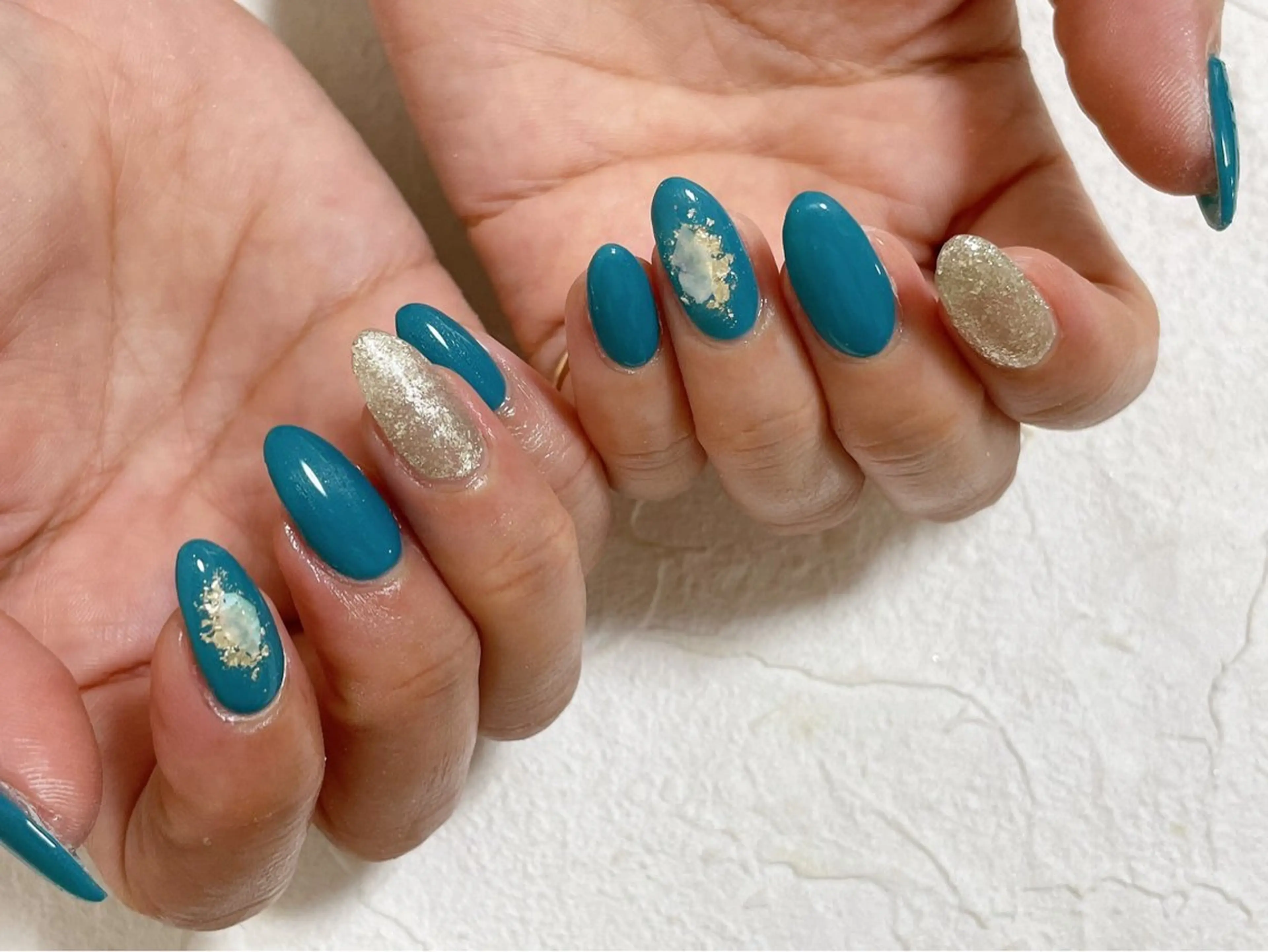 ネイル オーロラネイル フットネイル フレンチネイル ジェルネイル マグネットネイル kiki nail たまプラーザのネイルデザイン