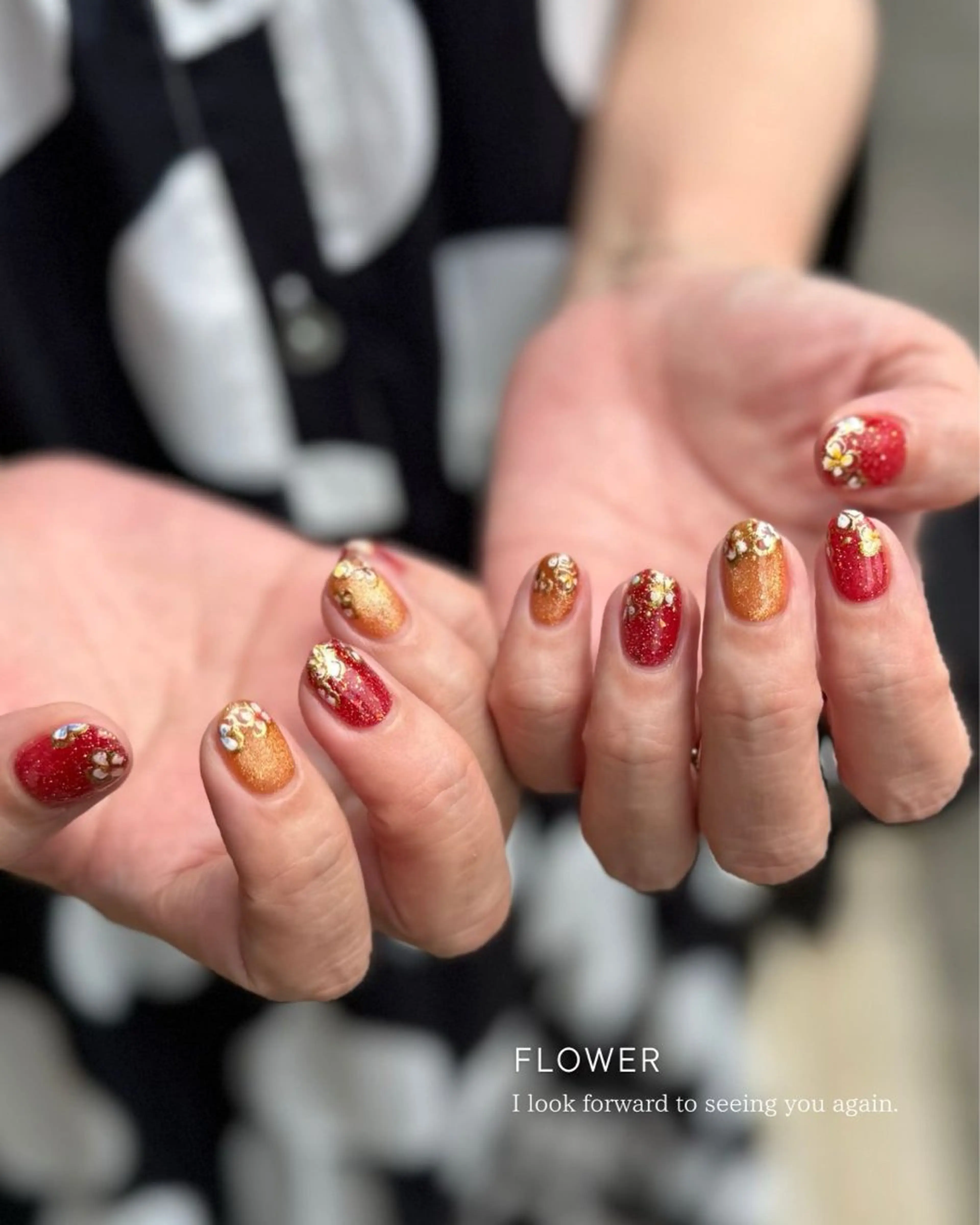 ネイル フラワーネイル ジェルネイル マグネットネイル ニュアンスネイル パラジェル Seemly 千田町店所属・フラワーパラジェル 🌸シームリーエミのネイルデザイン