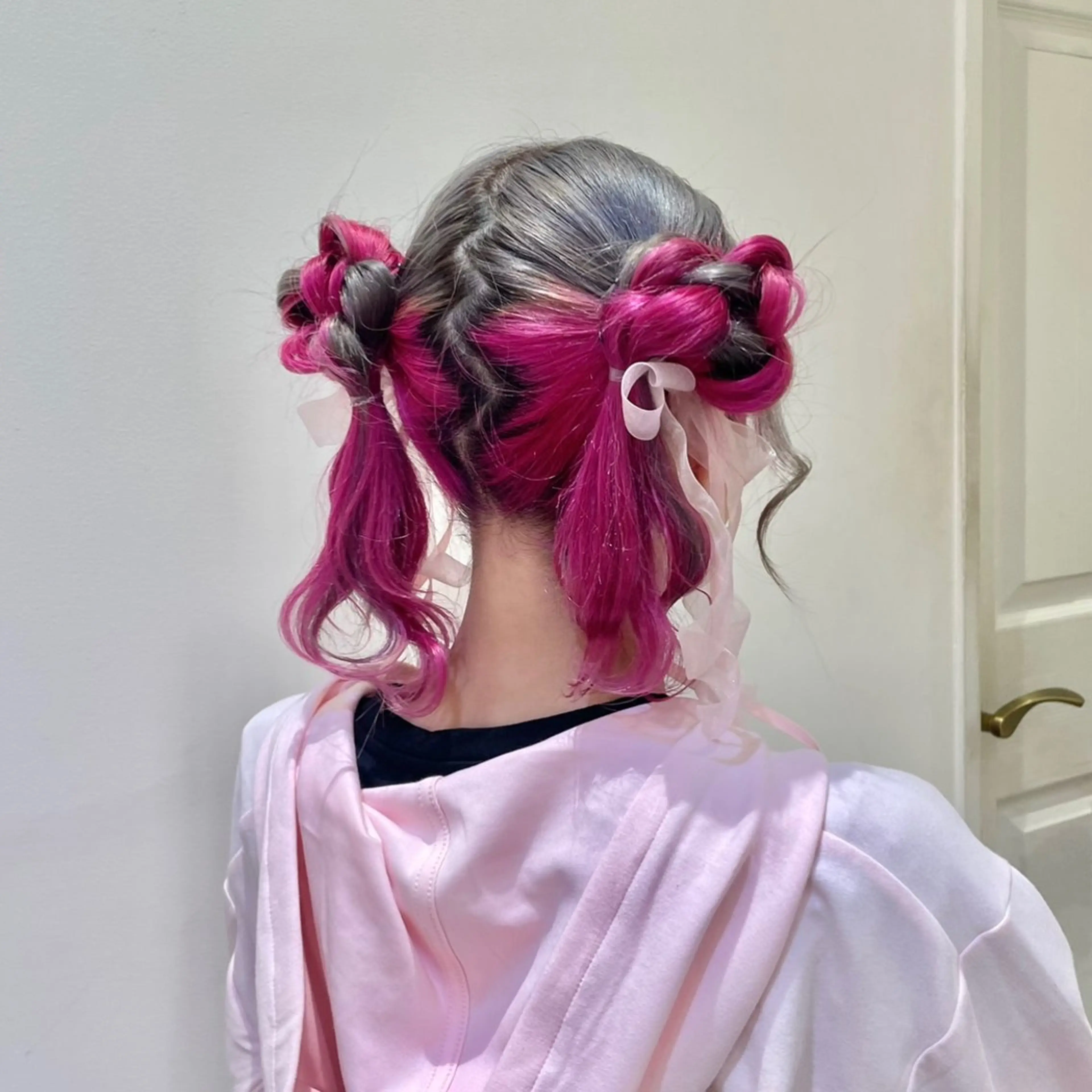 ヘアアレンジ ハイトーンカラー/ 長さだし🐇きょうかのヘアスタイル