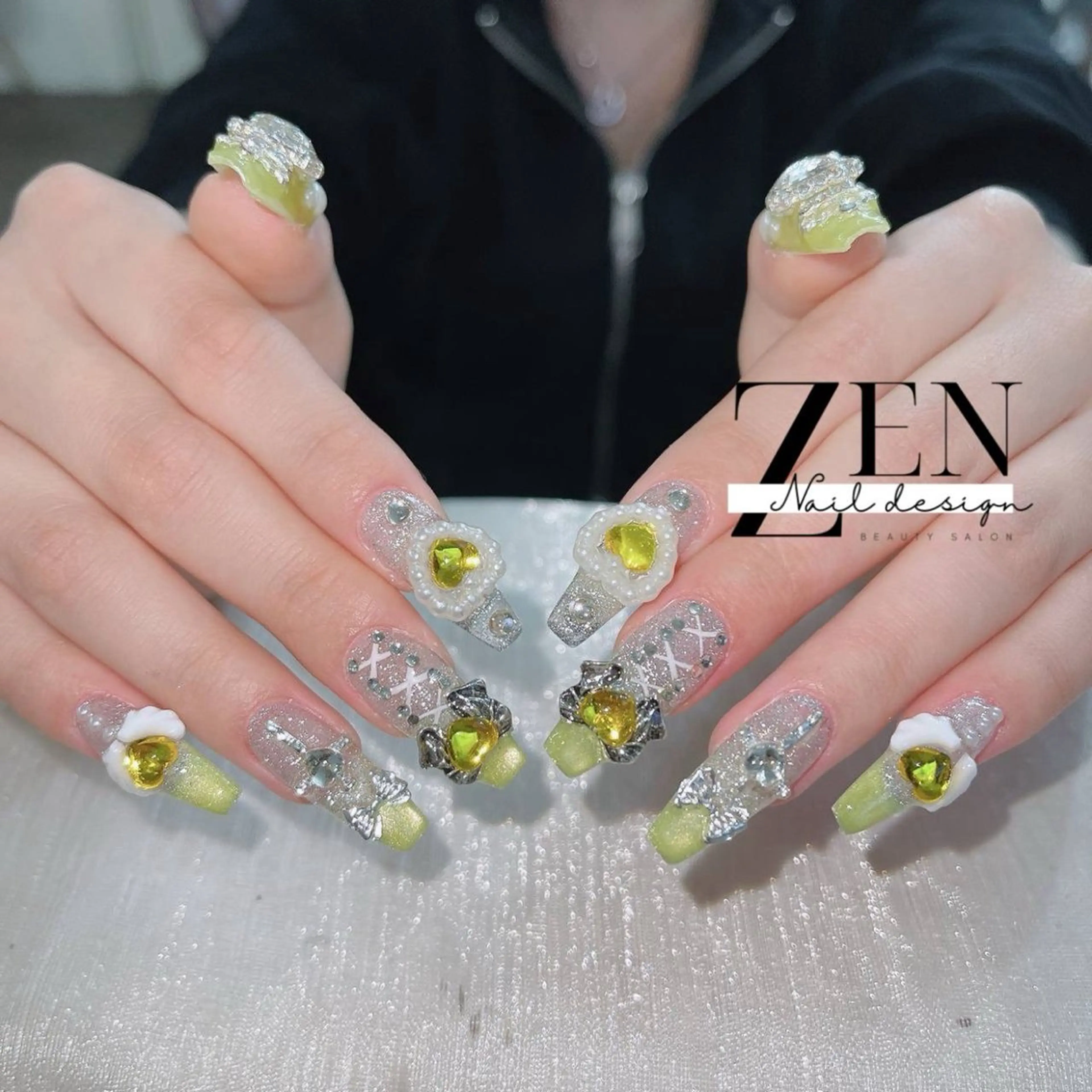 ネイル チークネイル フレンチネイル ジェルネイル 韓国ネイル マグネットネイル ハンドネイル Zen Nail Design 池袋のネイルデザイン