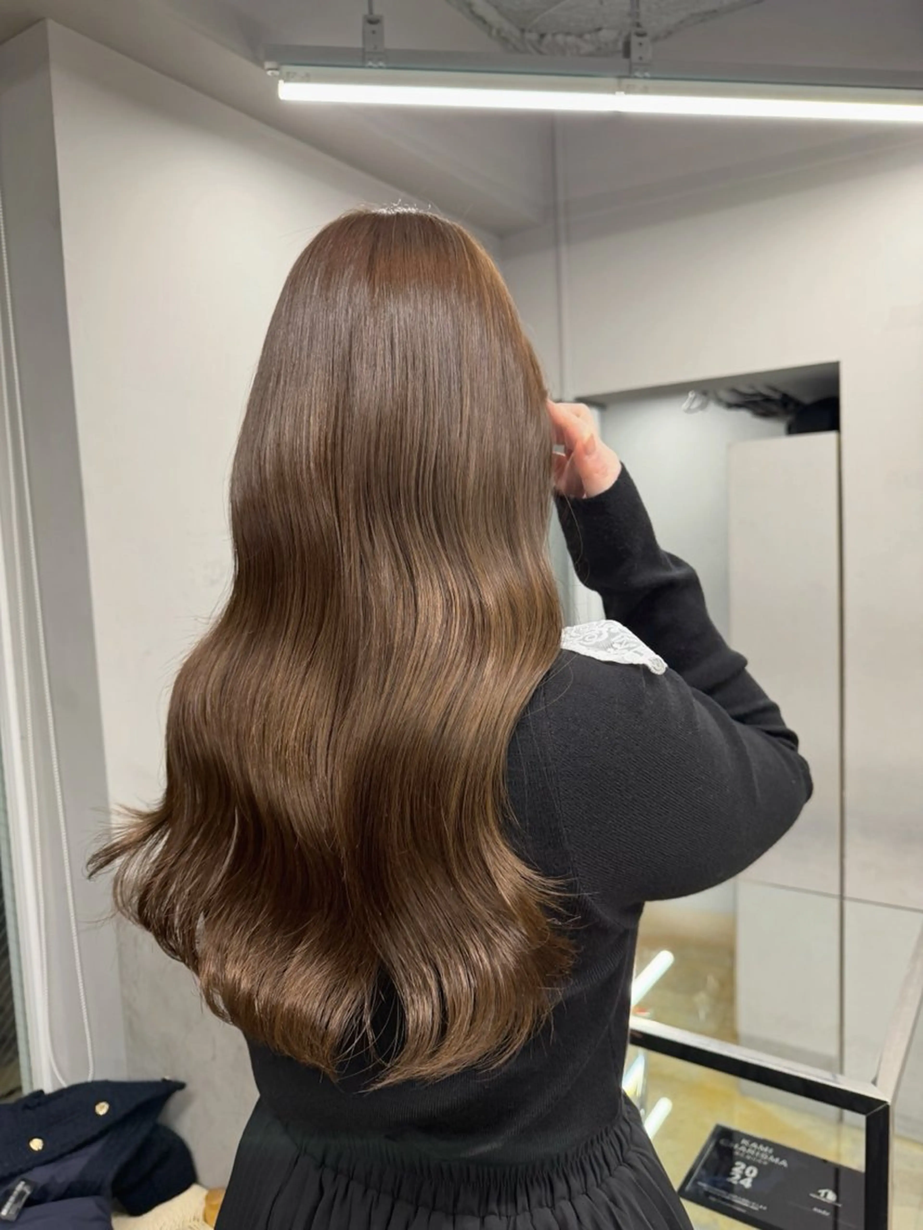 ロング カラー ヘアカラー トリートメント 愛莉/ラベンダー/ ベージュ/ブラウンのヘアスタイル