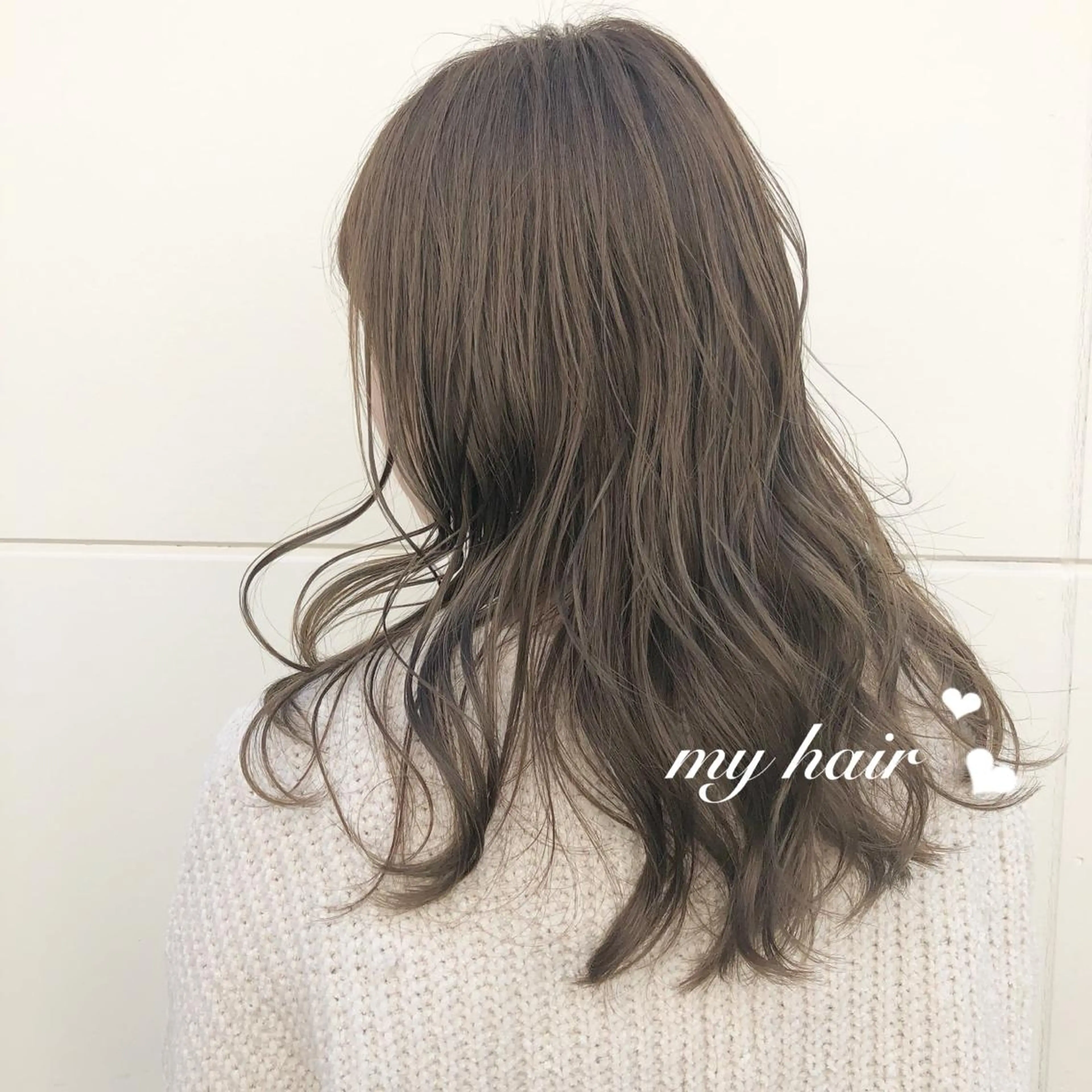 セミロング カラー 榎園 由美のヘアスタイル